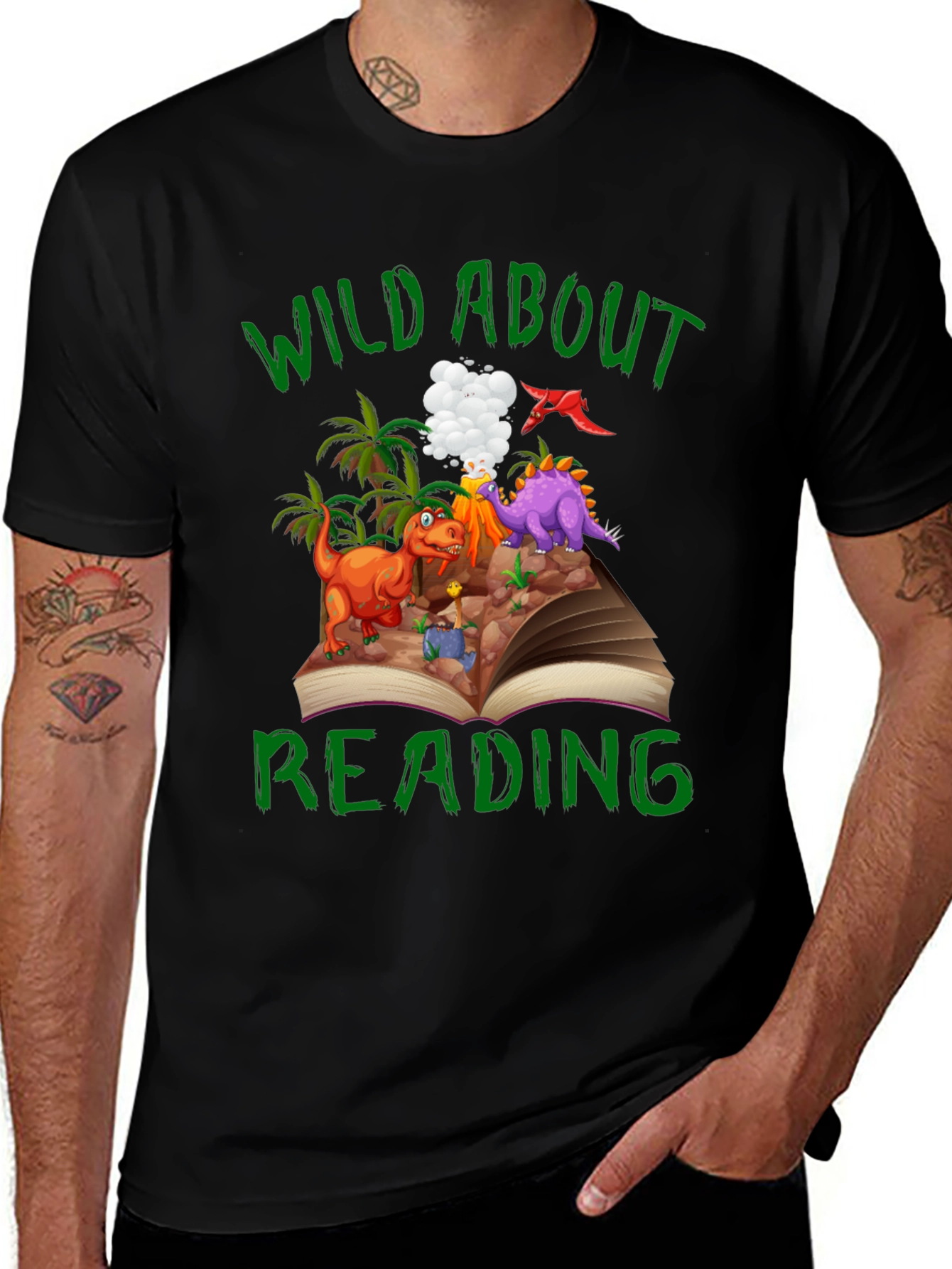 Wild About Reading Dinosaur T-Shirt