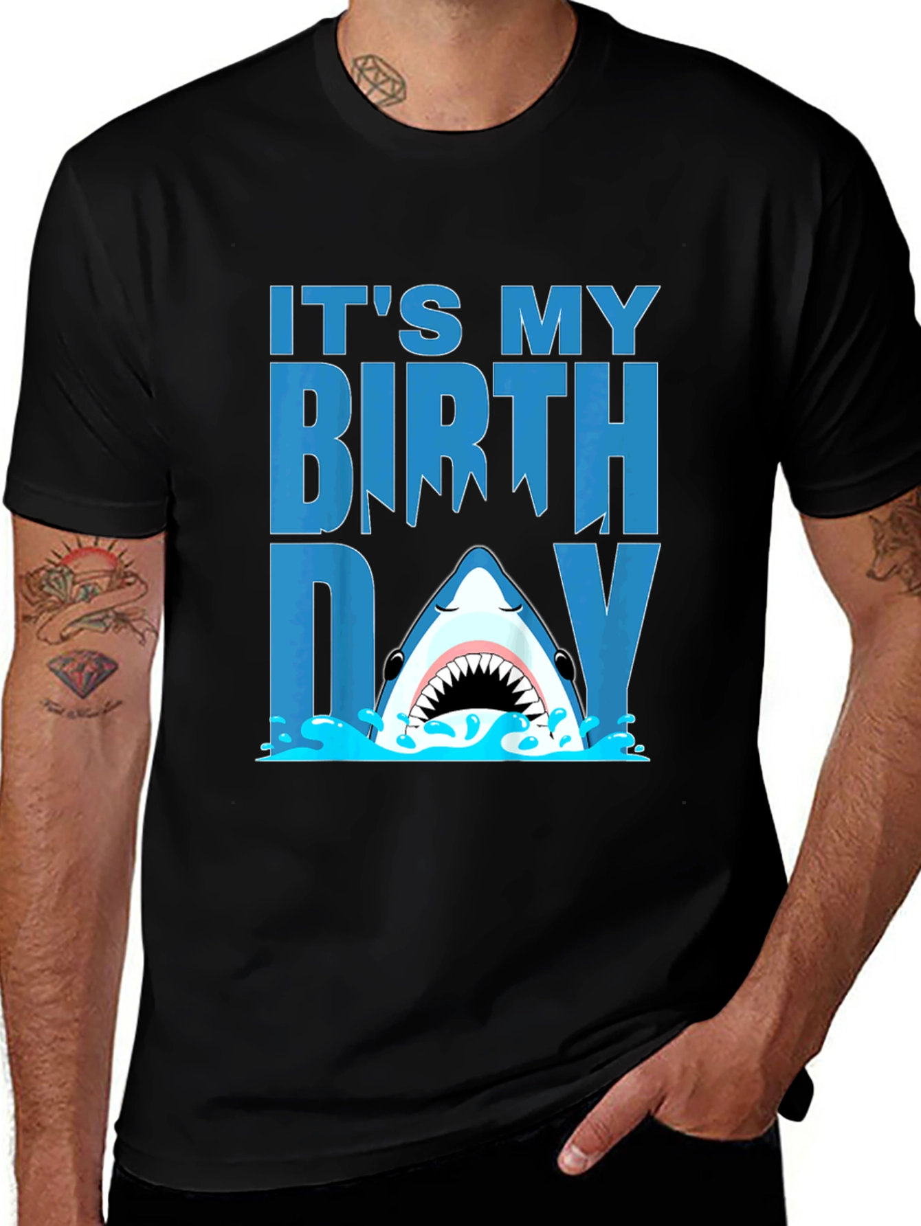 Variant 27 of It's My Birthday Shark T-Shirt