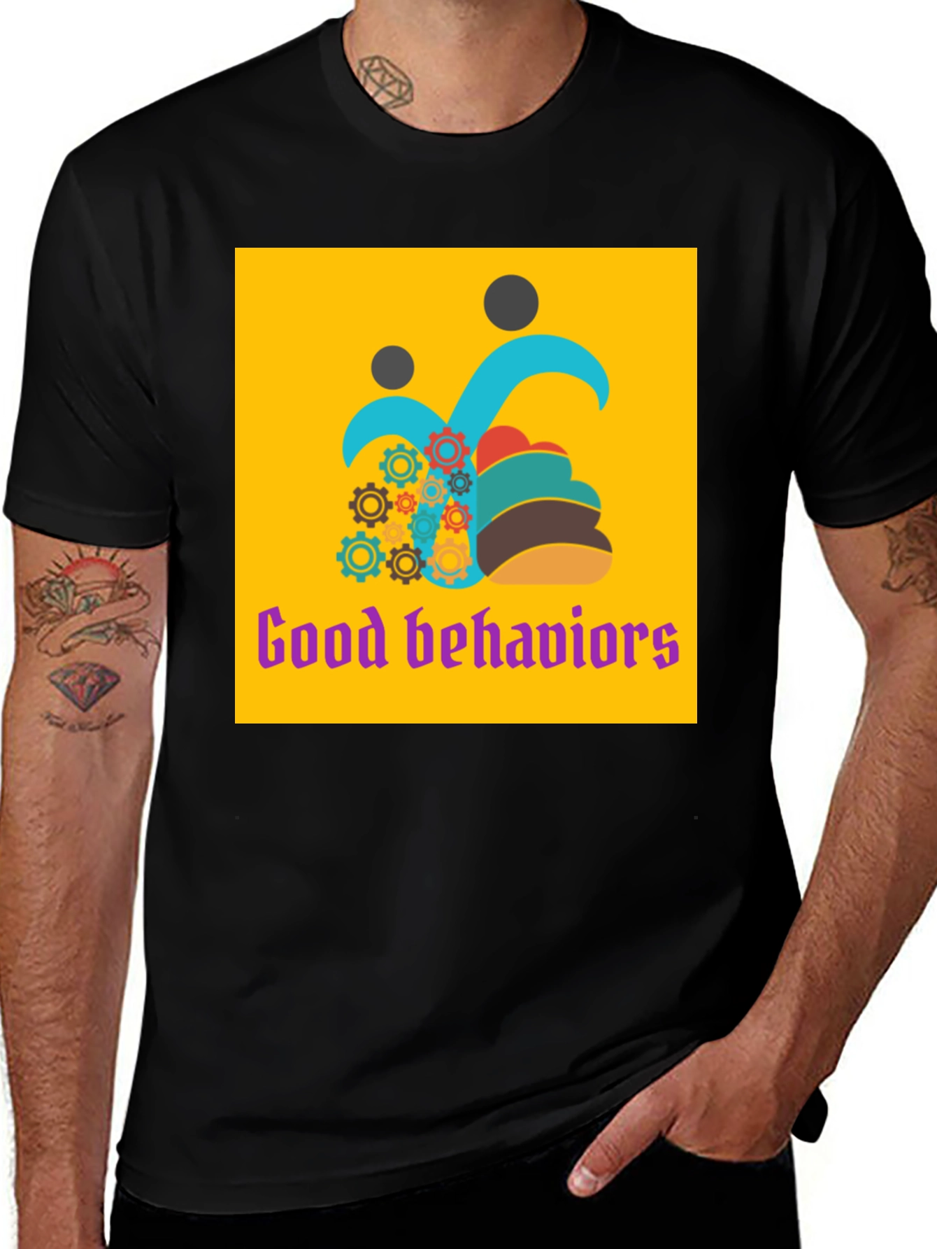 Variant 10 of Good Behaviors Graphic T-Shirt - Black