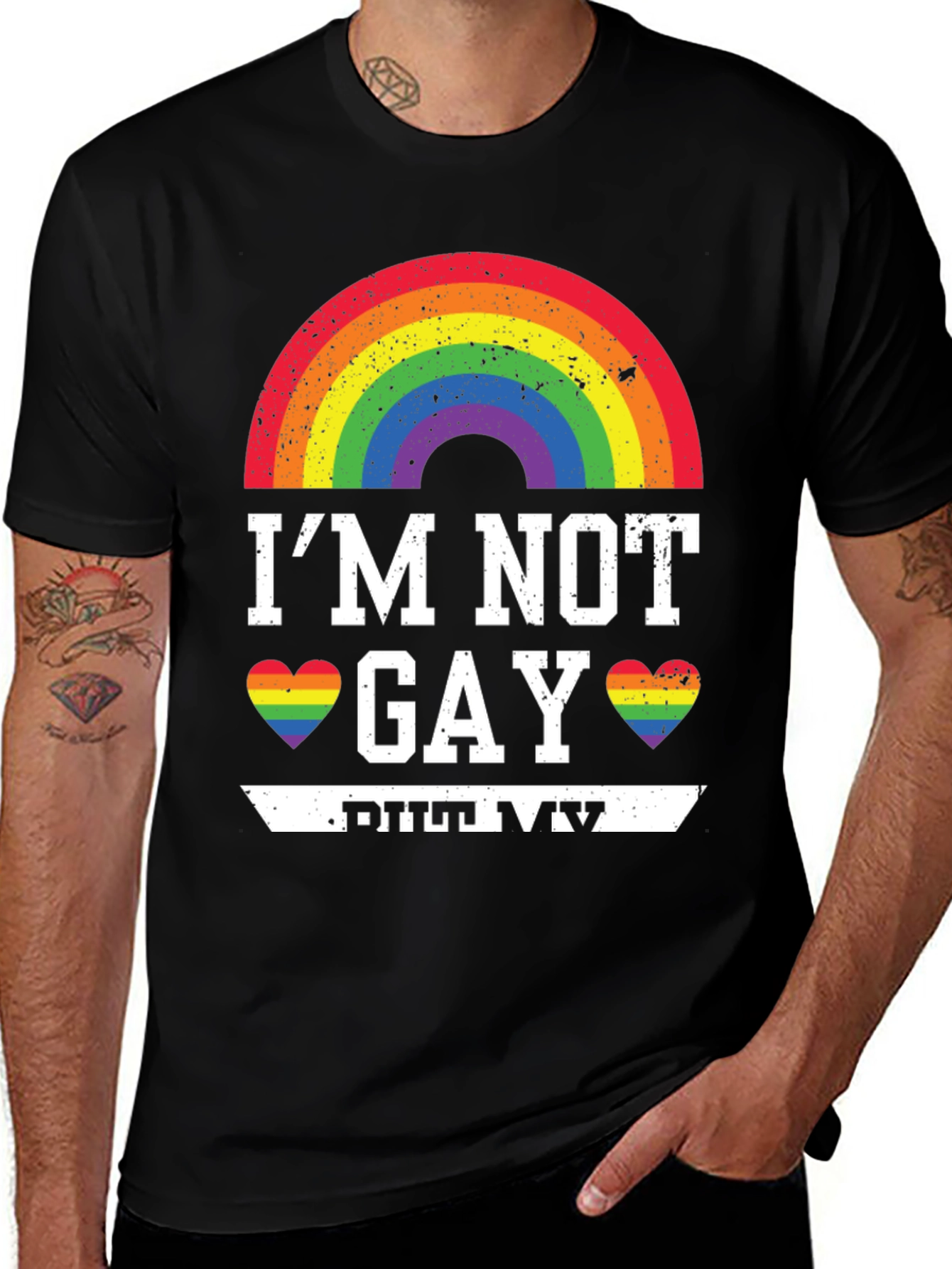 Variant 24 of I'm Not Gay But Dirty Rainbow T-Shirt