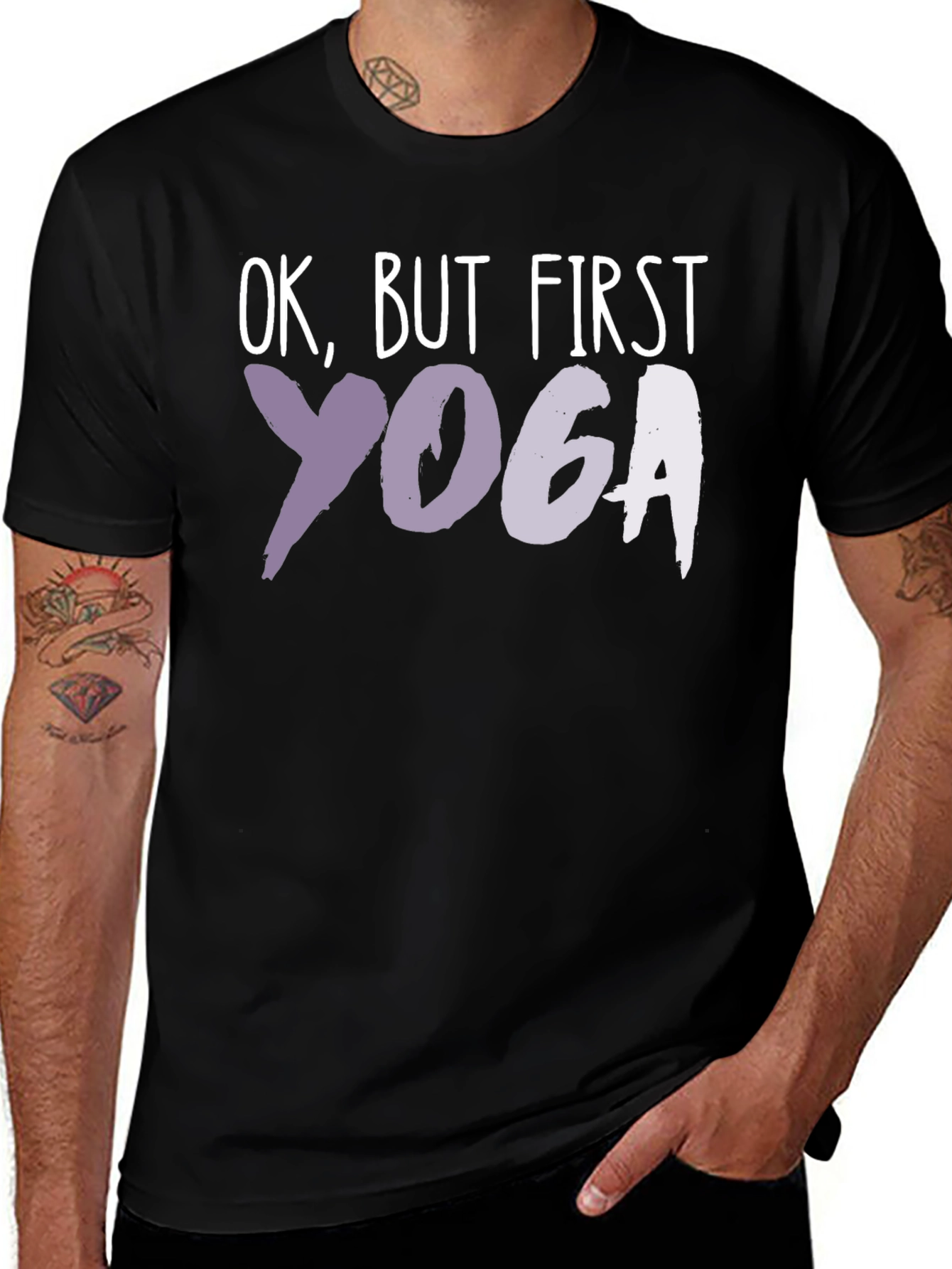 Variant 17 of Ok, But First Yoga T-Shirt