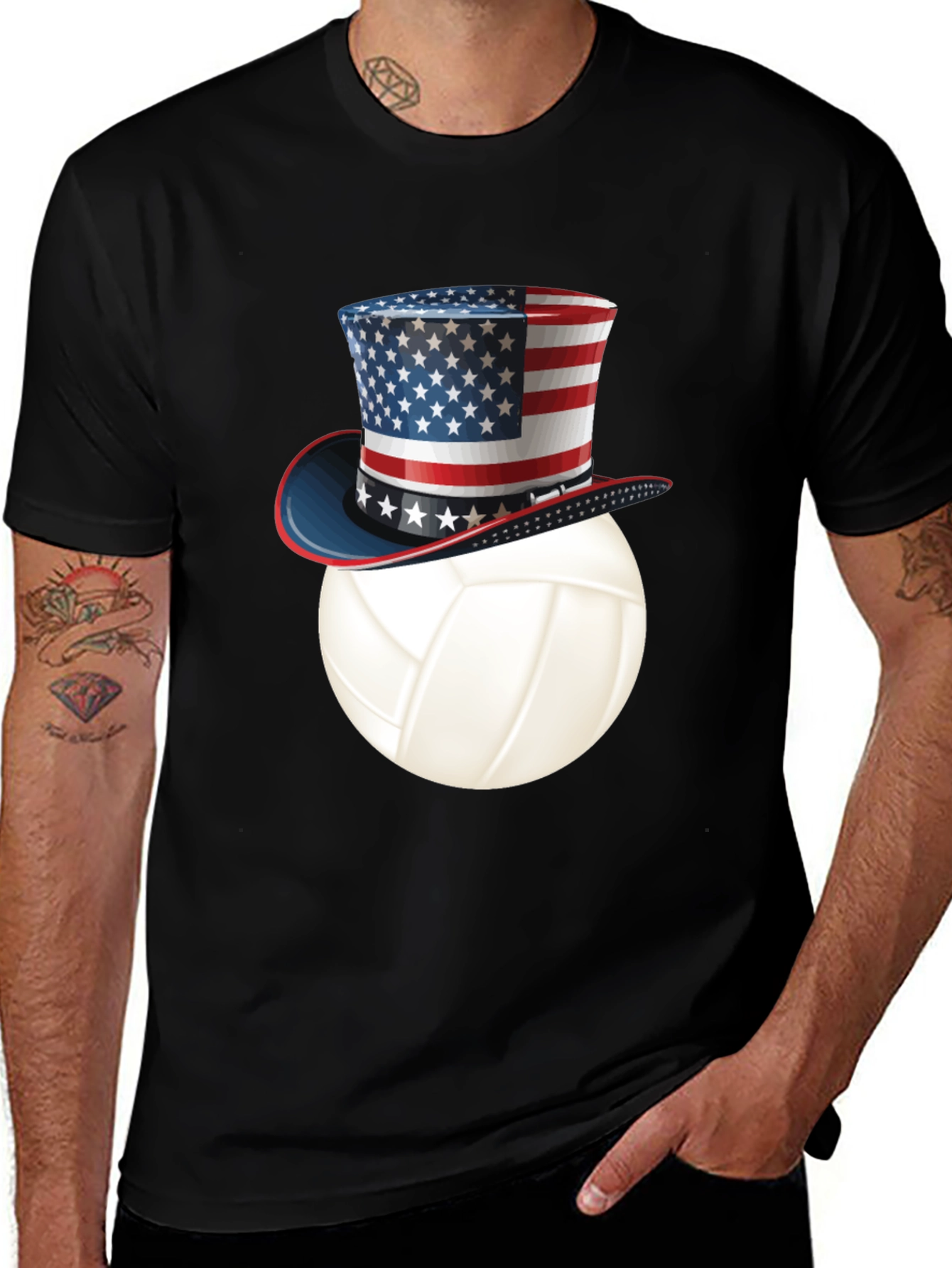 Variant 21 of Patriotic Volleyball T-Shirt