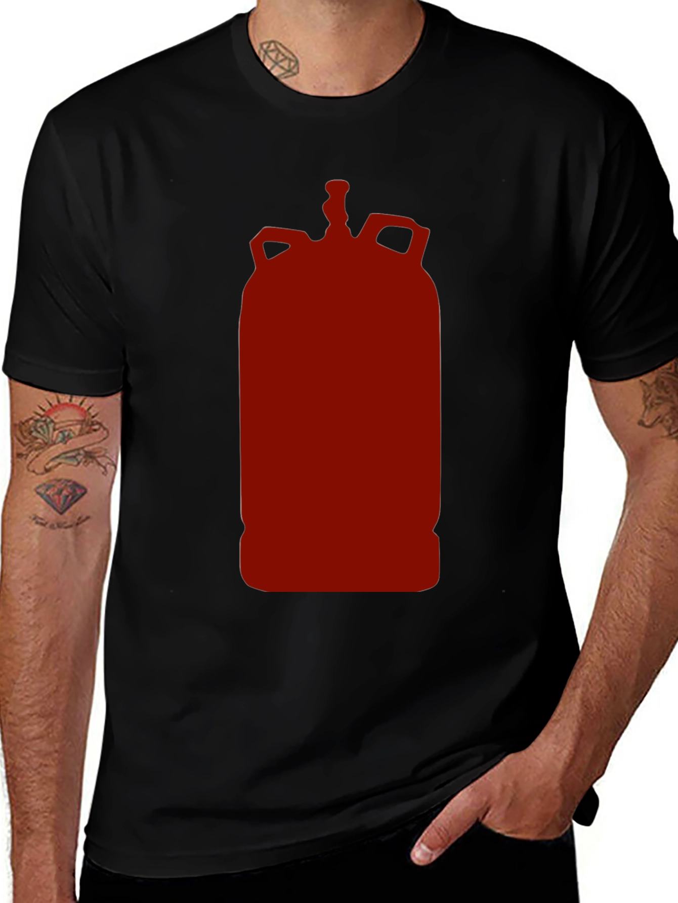 Variant 13 of Retro Gas Can Graphic Tee - Black