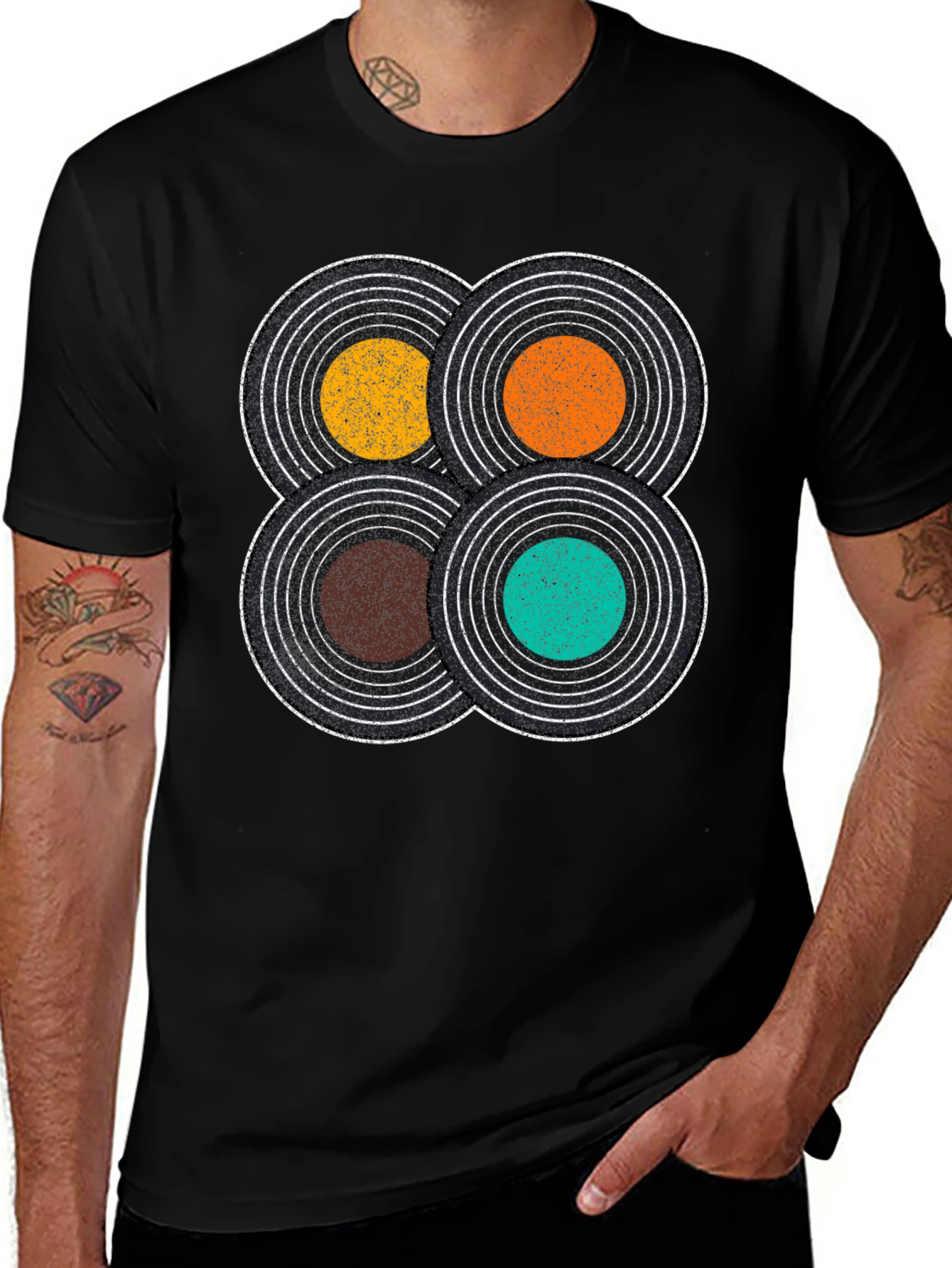 Variant 11 of Retro Record T-Shirt: Vintage Vinyl Design Tee