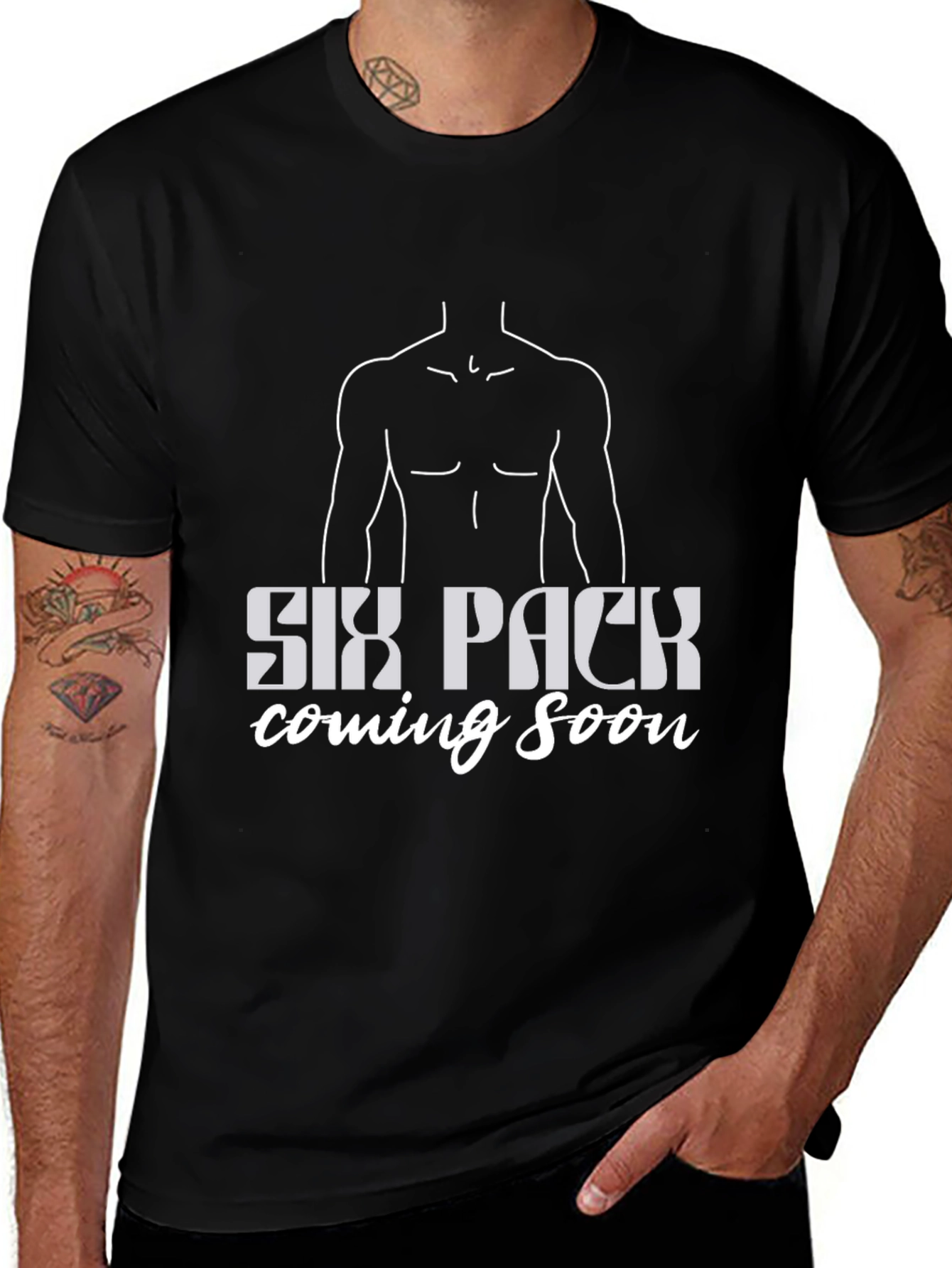 Variant 29 of Six Pack Coming Soon Men's Black T-Shirt