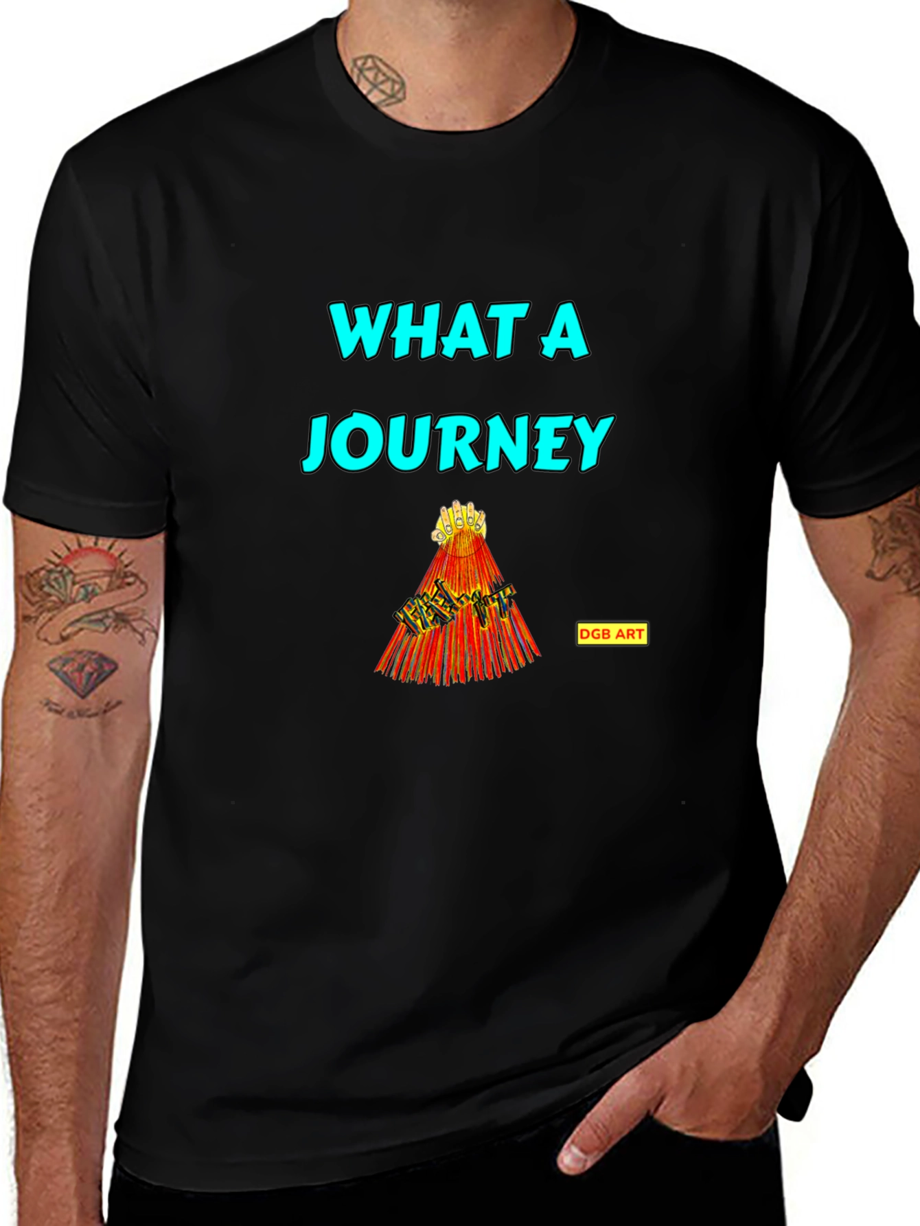 Variant 4 of What a Journey Graphic Tee - Cool Design