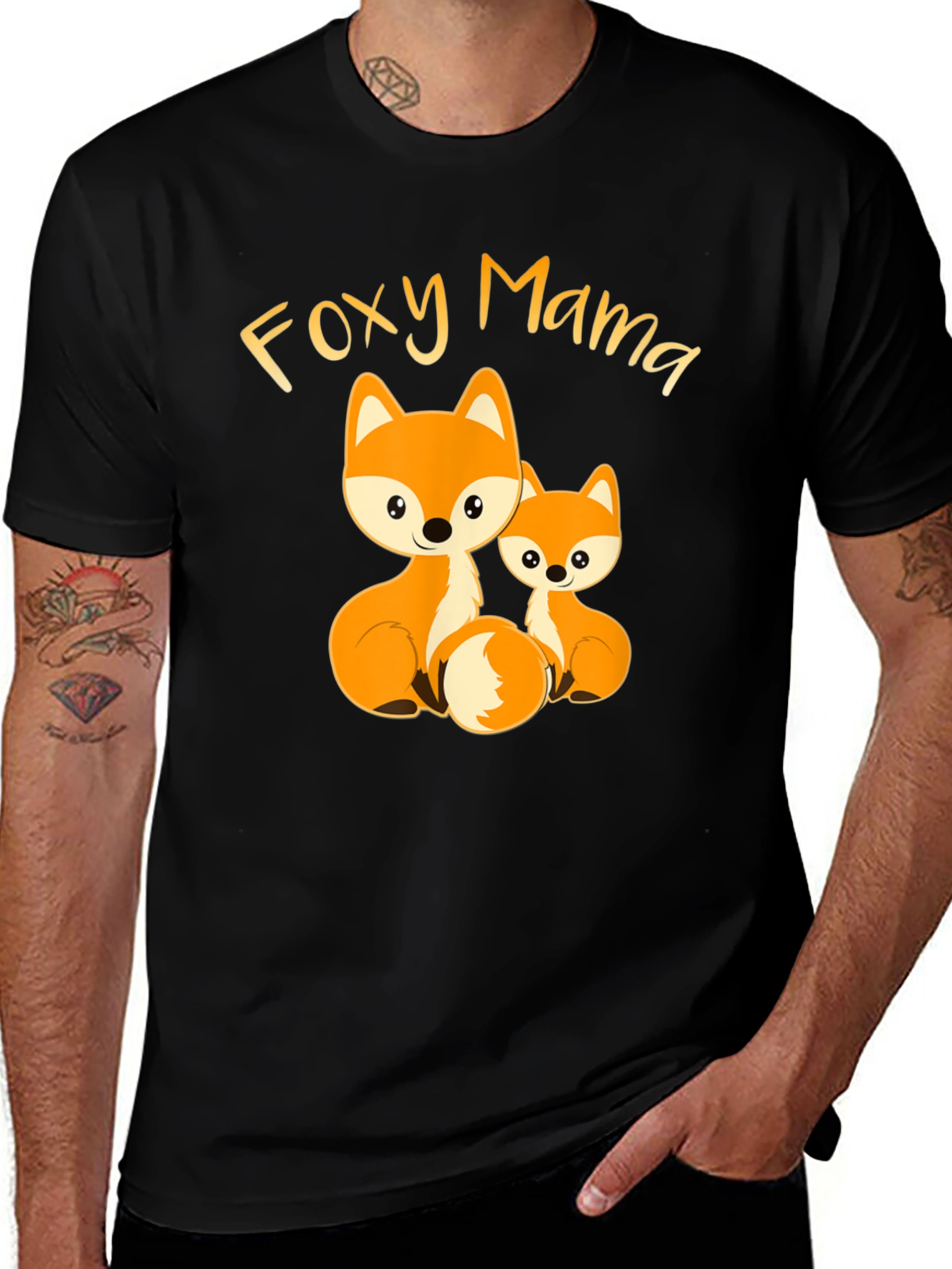 Foxy Mama Graphic Tee - Black T-Shirt