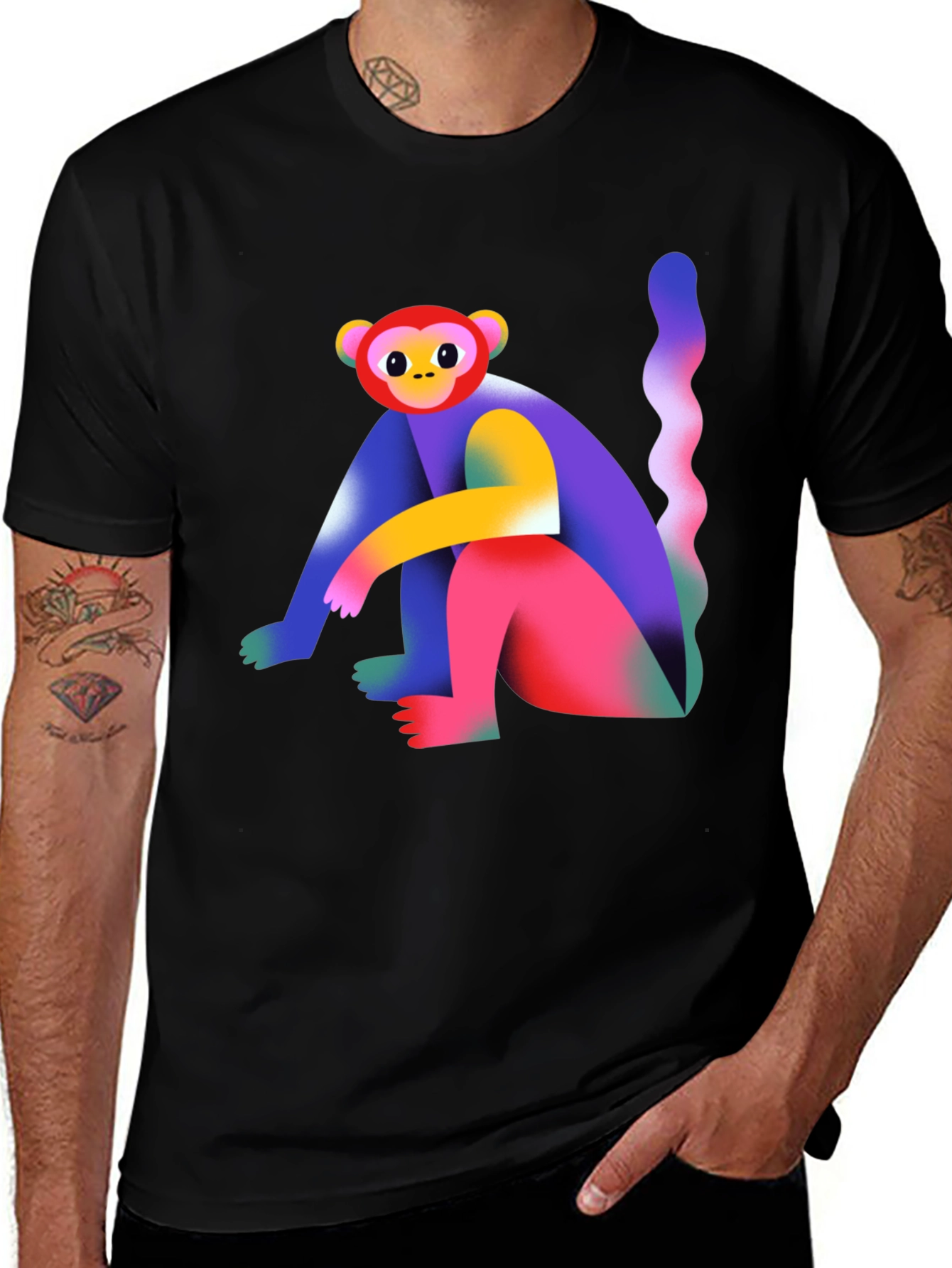 Variant 22 of Colorful Monkey Graphic T-Shirt