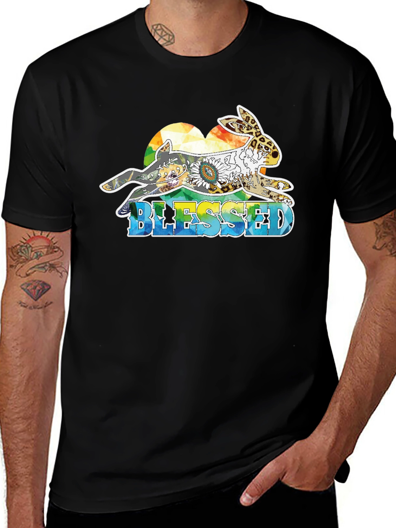 Variant 29 of Blessed Bunny T-Shirt - Stylish Graphic Tee
