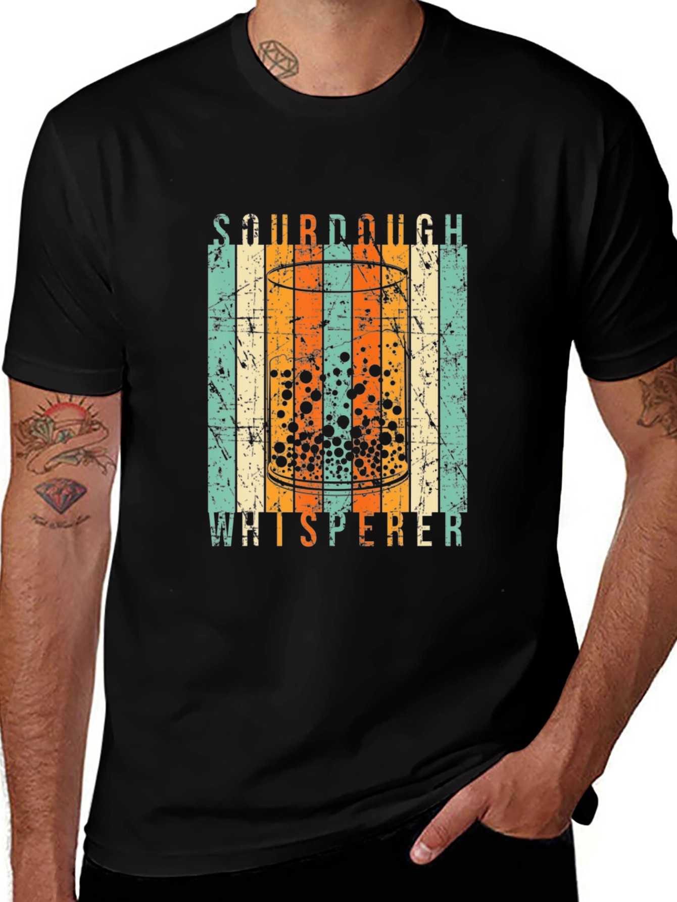 Variant 19 of Sourdough Whisperer Retro T-Shirt
