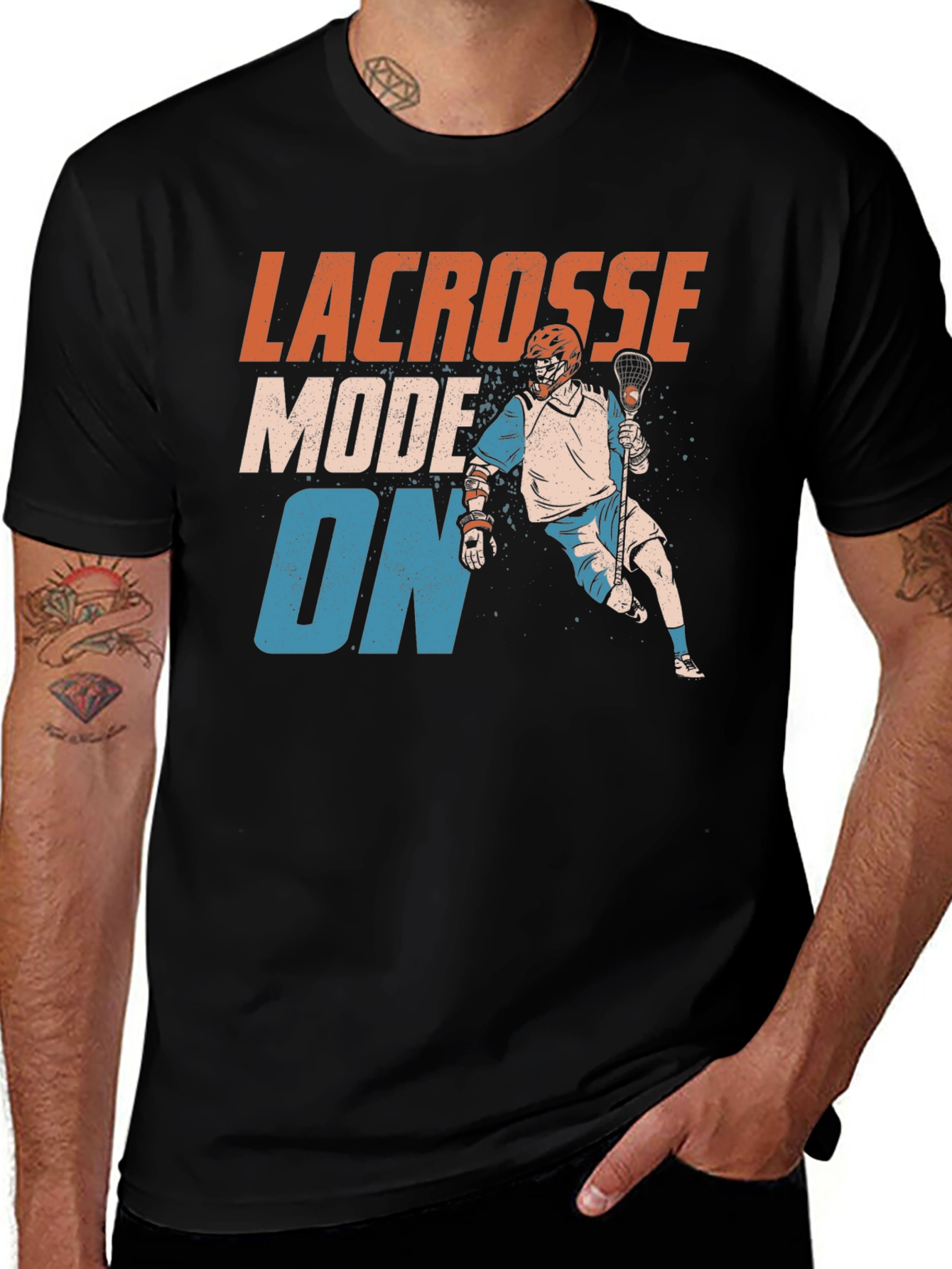 Variant 9 of Lacrosse Mode On Graphic T-Shirt
