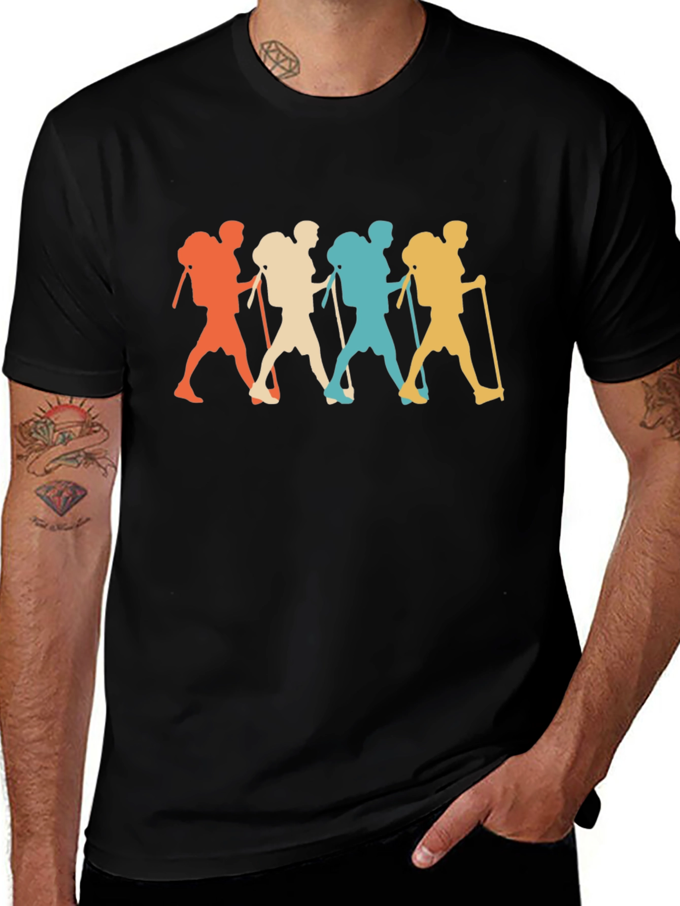 Variant 27 of Retro Hiker Silhouette T-Shirt