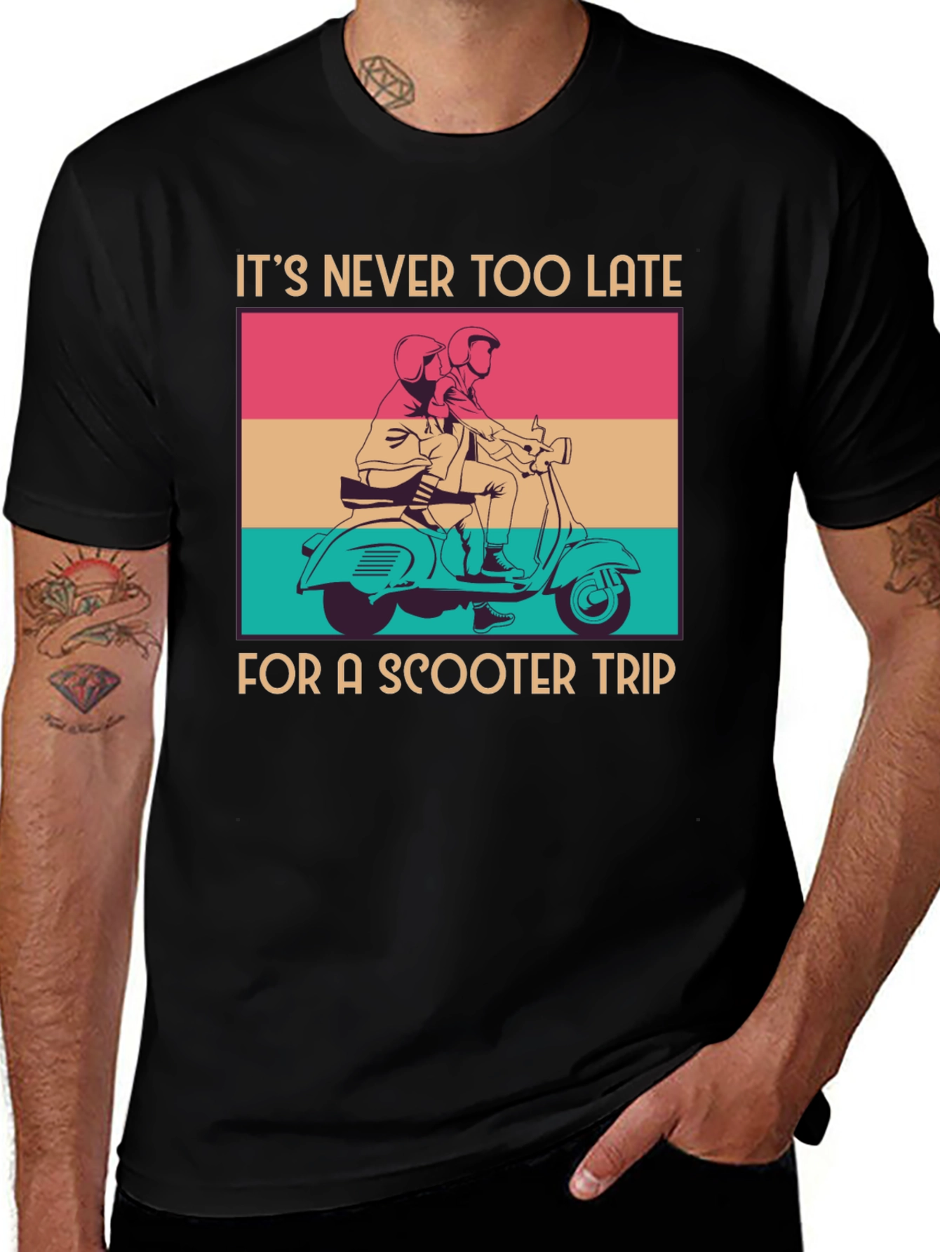 Variant 18 of Retro Scooter Trip Graphic Tee