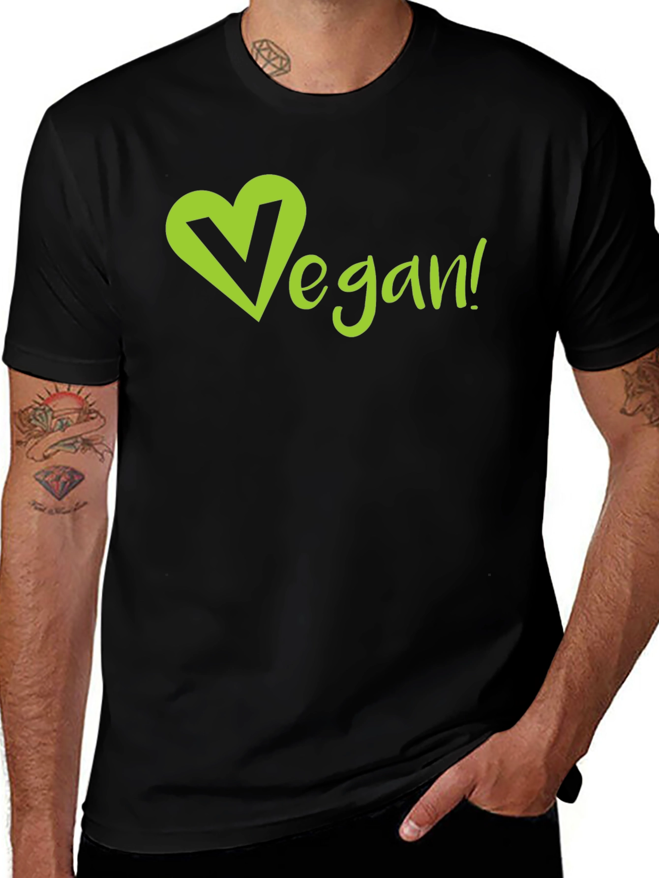 Variant 30 of Vegan Heart T-Shirt - Eco-Friendly & Stylish