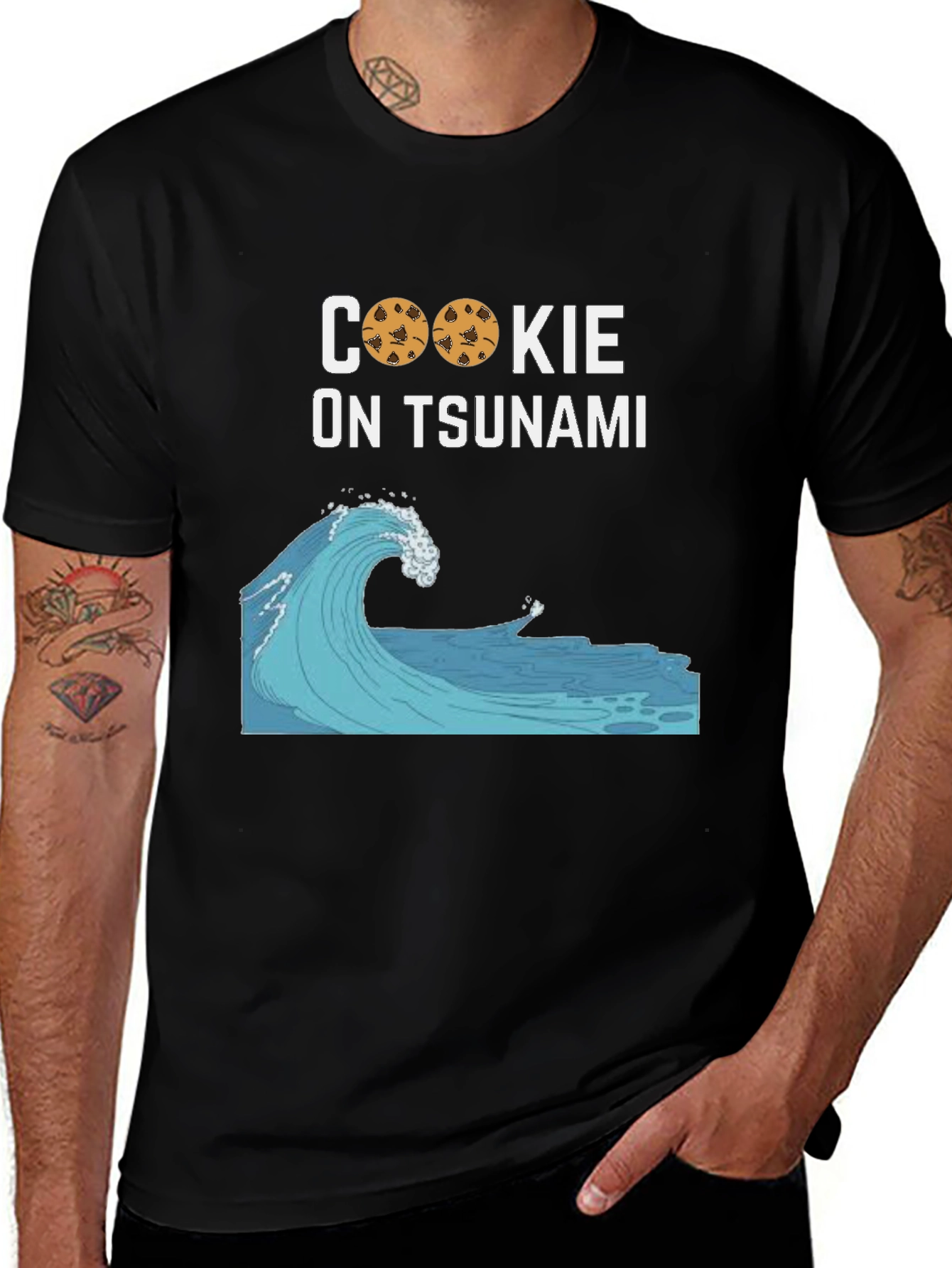 Variant 30 of Cookie On Tsunami Graphic T-Shirt