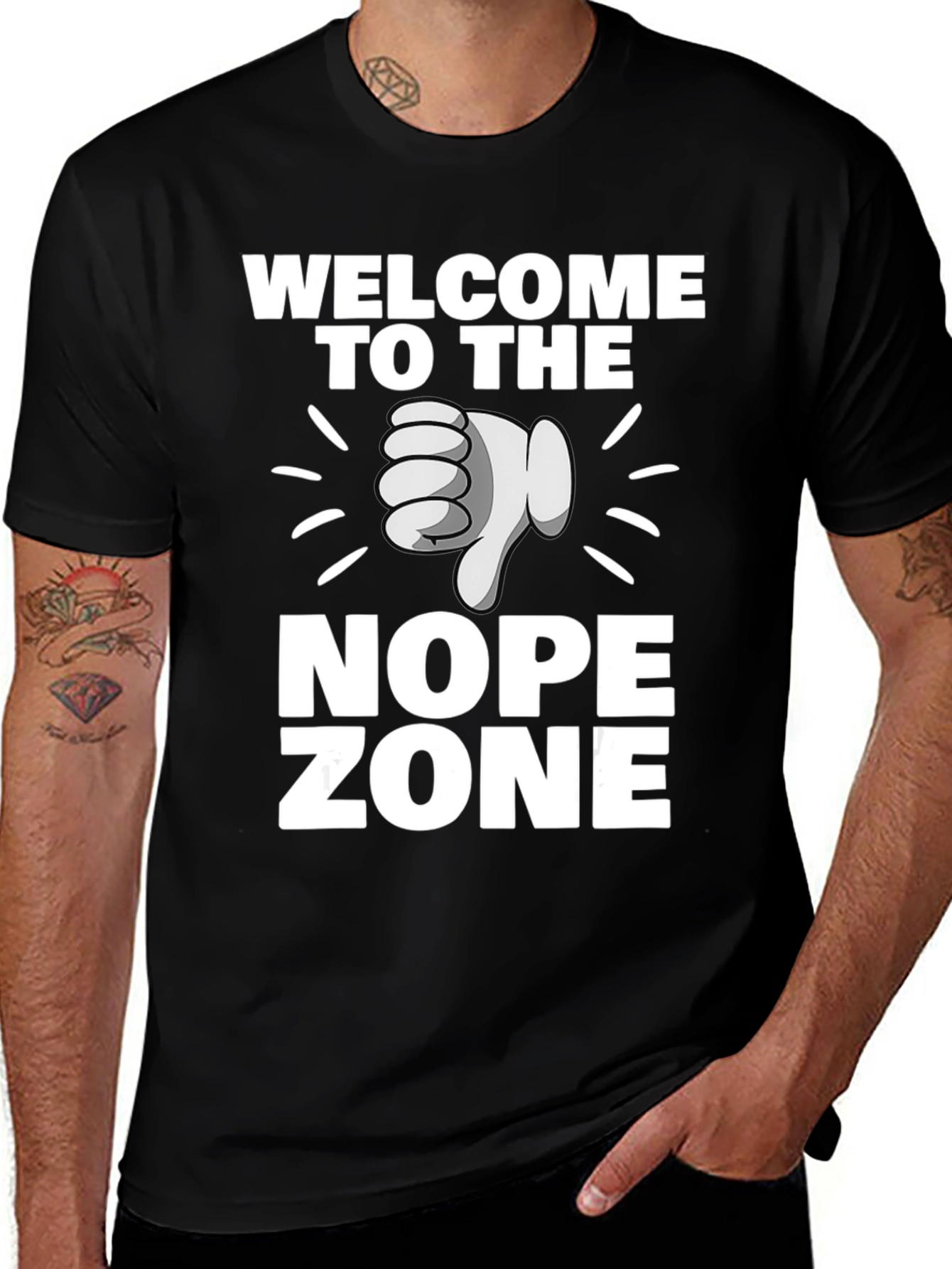 Variant 19 of Welcome to the Nope Zone Black T-Shirt