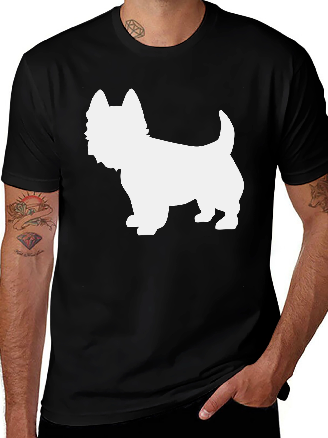 Variant 8 of Dog Breed Silhouette Graphic Tee