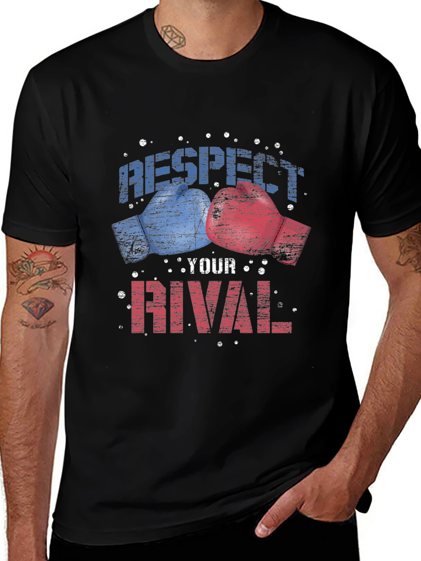Variant 30 of Respect Your Rival Boxing Gloves Graphic T-Shirt