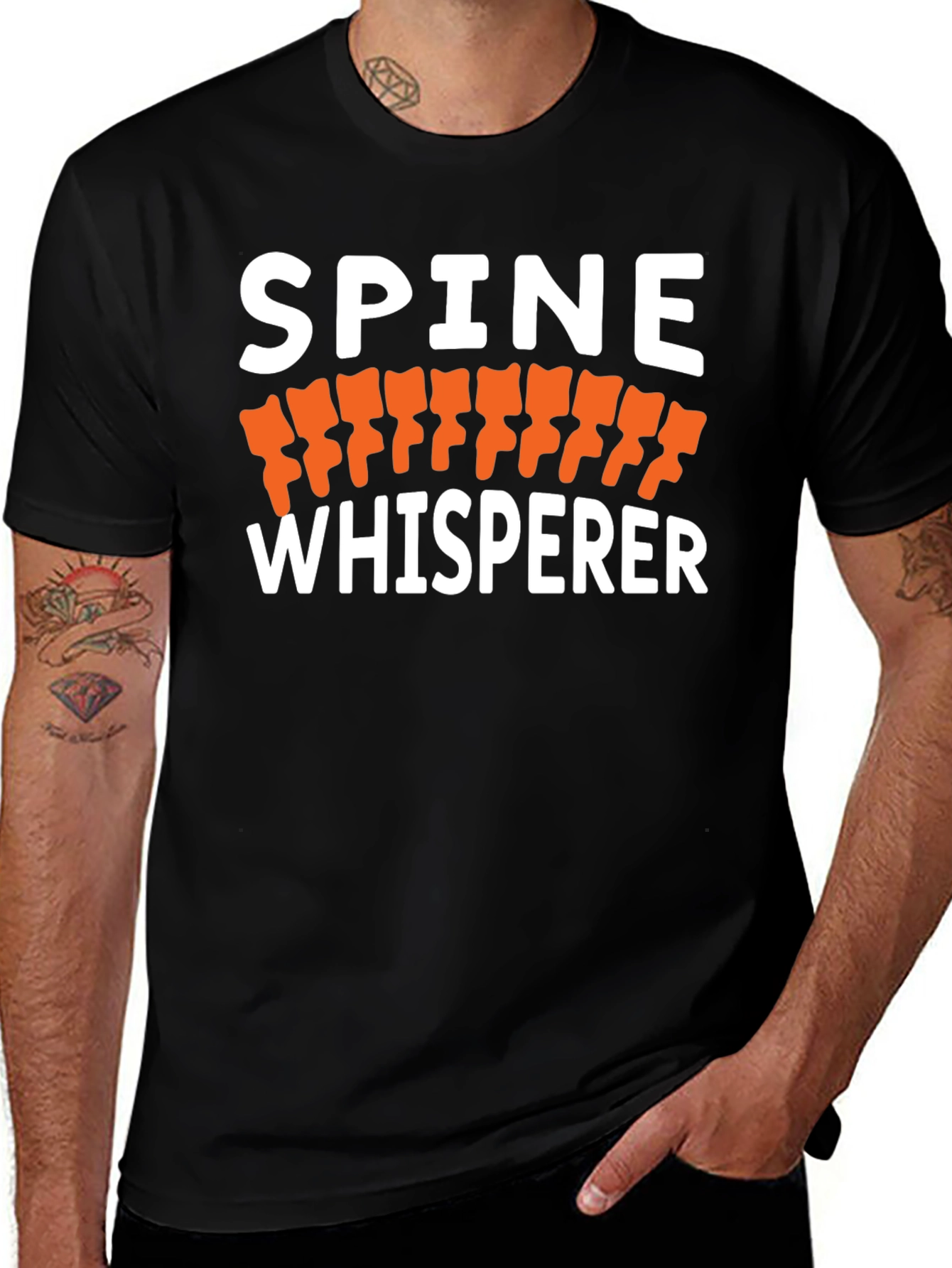 Variant 20 of Spine Whisperer Black Graphic T-Shirt
