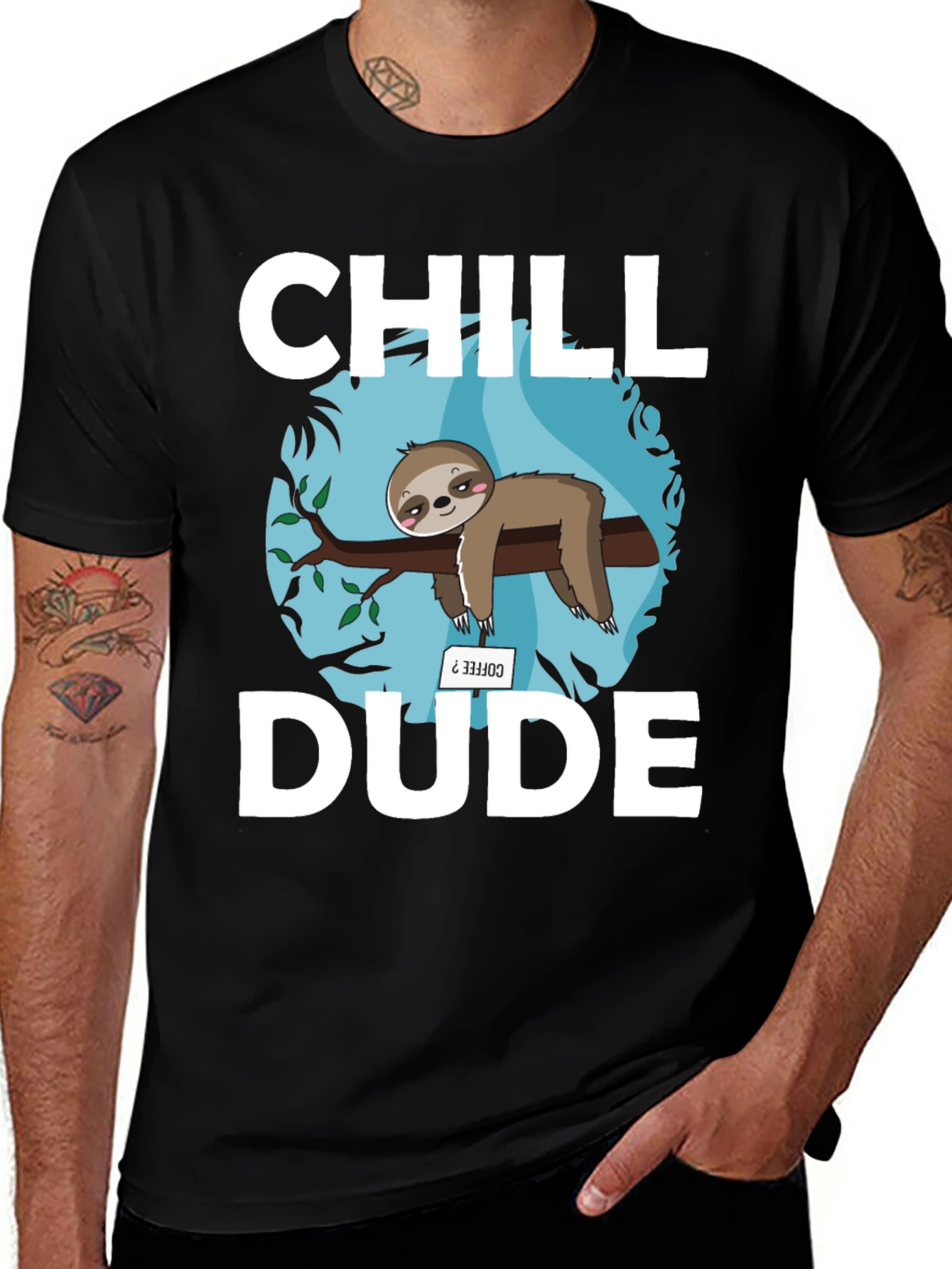 Variant 16 of Chill Dude Sloth Graphic Tee