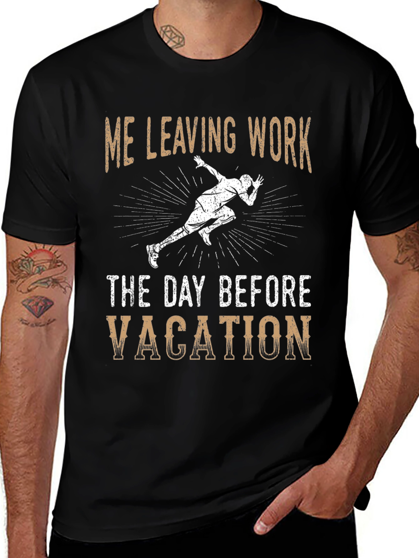Variant 21 of Funny Vacation T-Shirt - Leaving Work Design