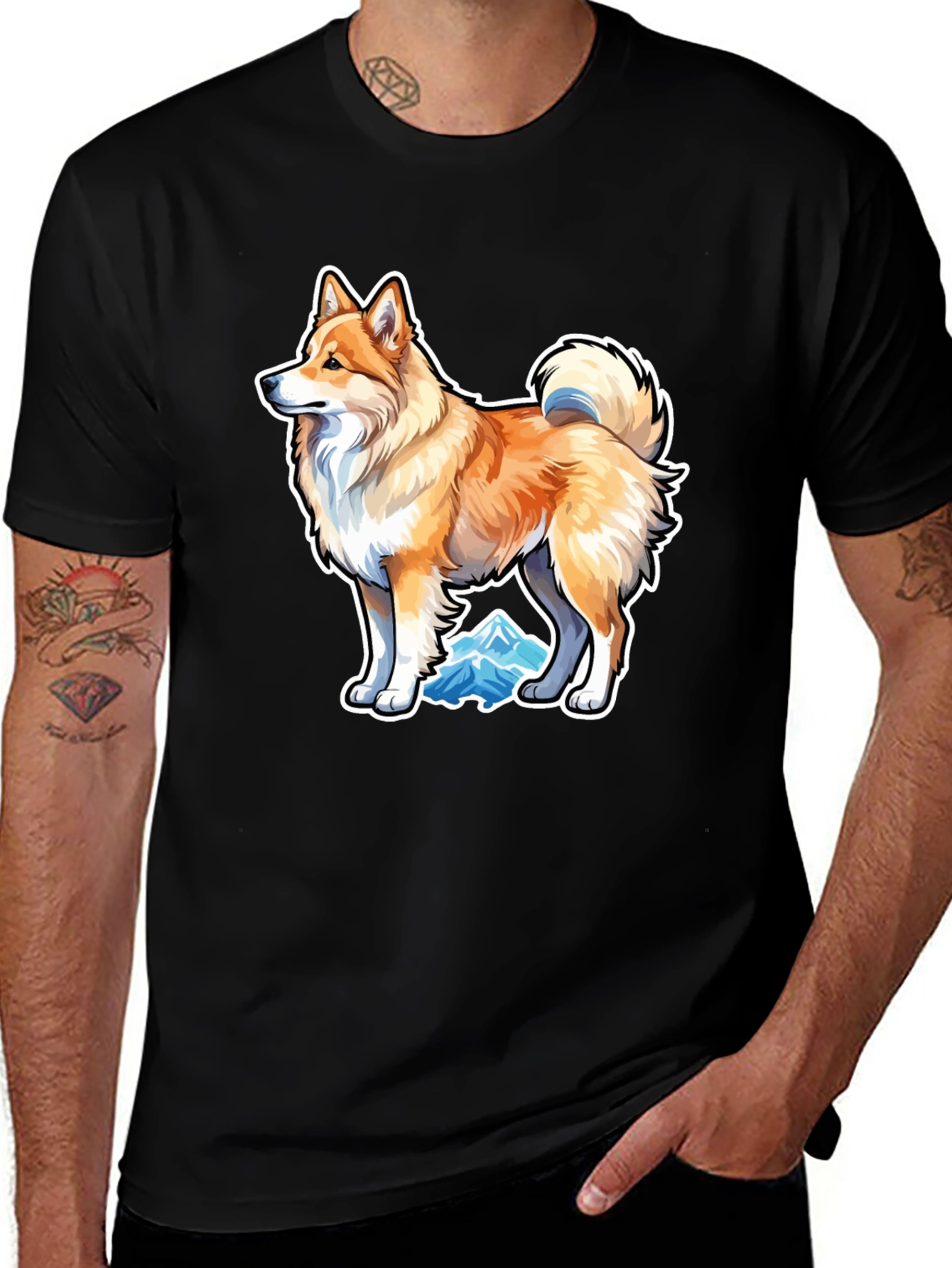 Variant 2 of Dog and Mountain T-Shirt - Stylish Graphic Tee