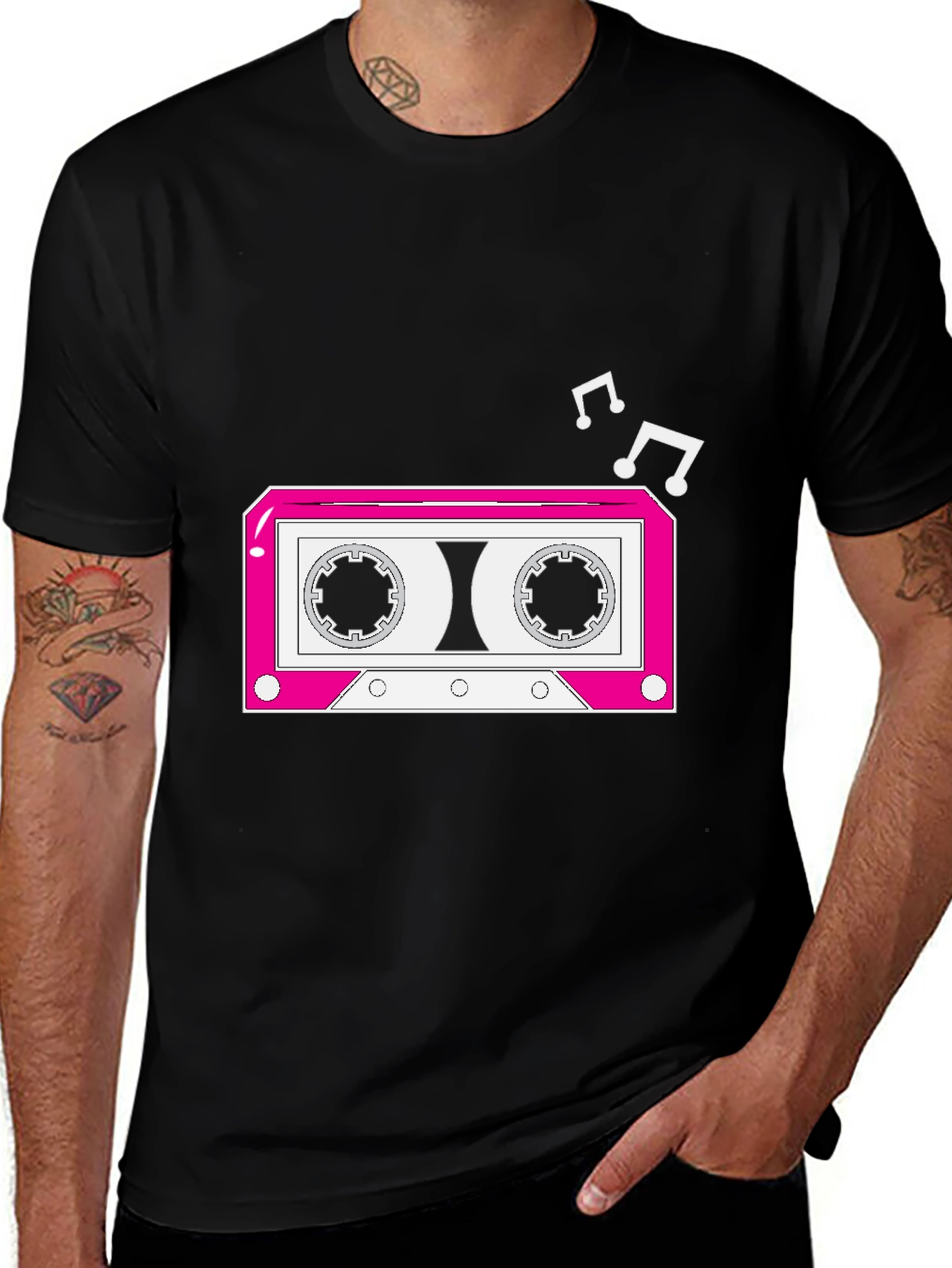 Variant 27 of Retro Cassette Tape Graphic Tee - Music Lover's Shirt