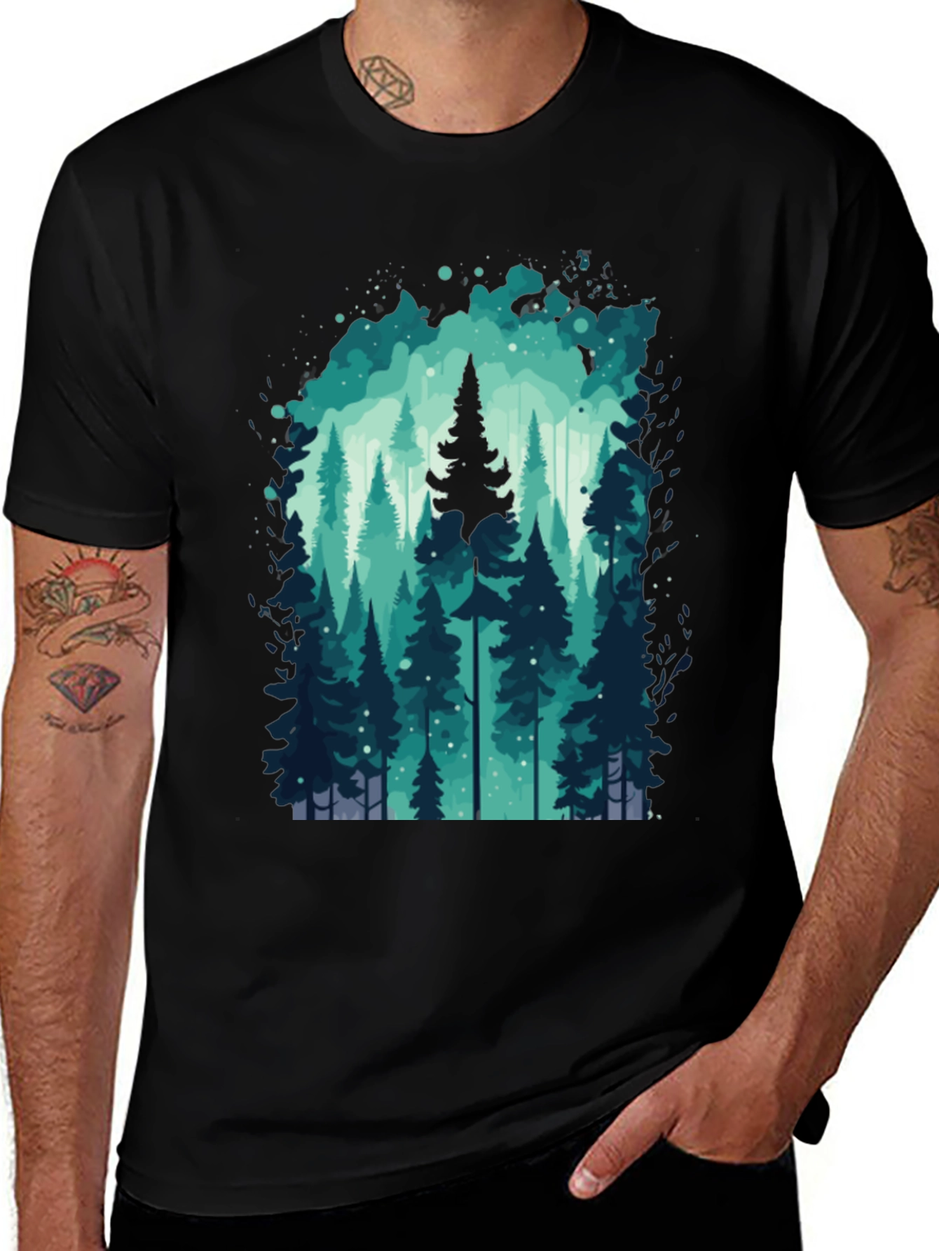 Variant 6 of Nature Forest Graphic Tee - Cool Adventure Shirt