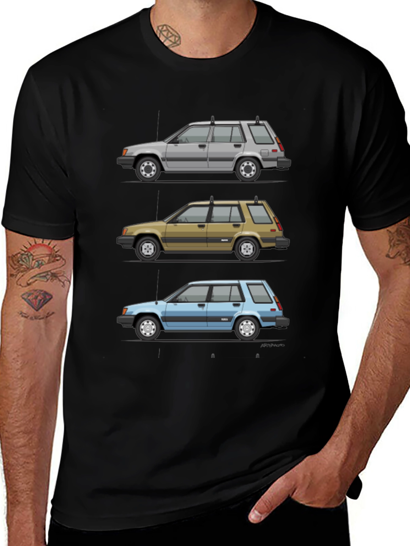 Variant 19 of Retro Car T-Shirt - Classic Wagon Design
