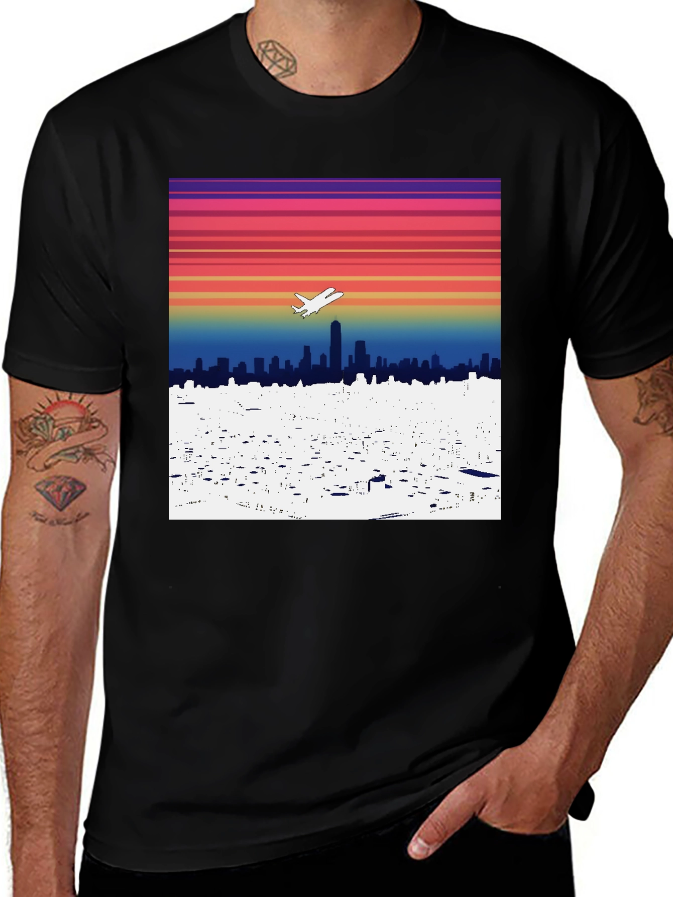 Variant 20 of Retro Cityscape T-Shirt