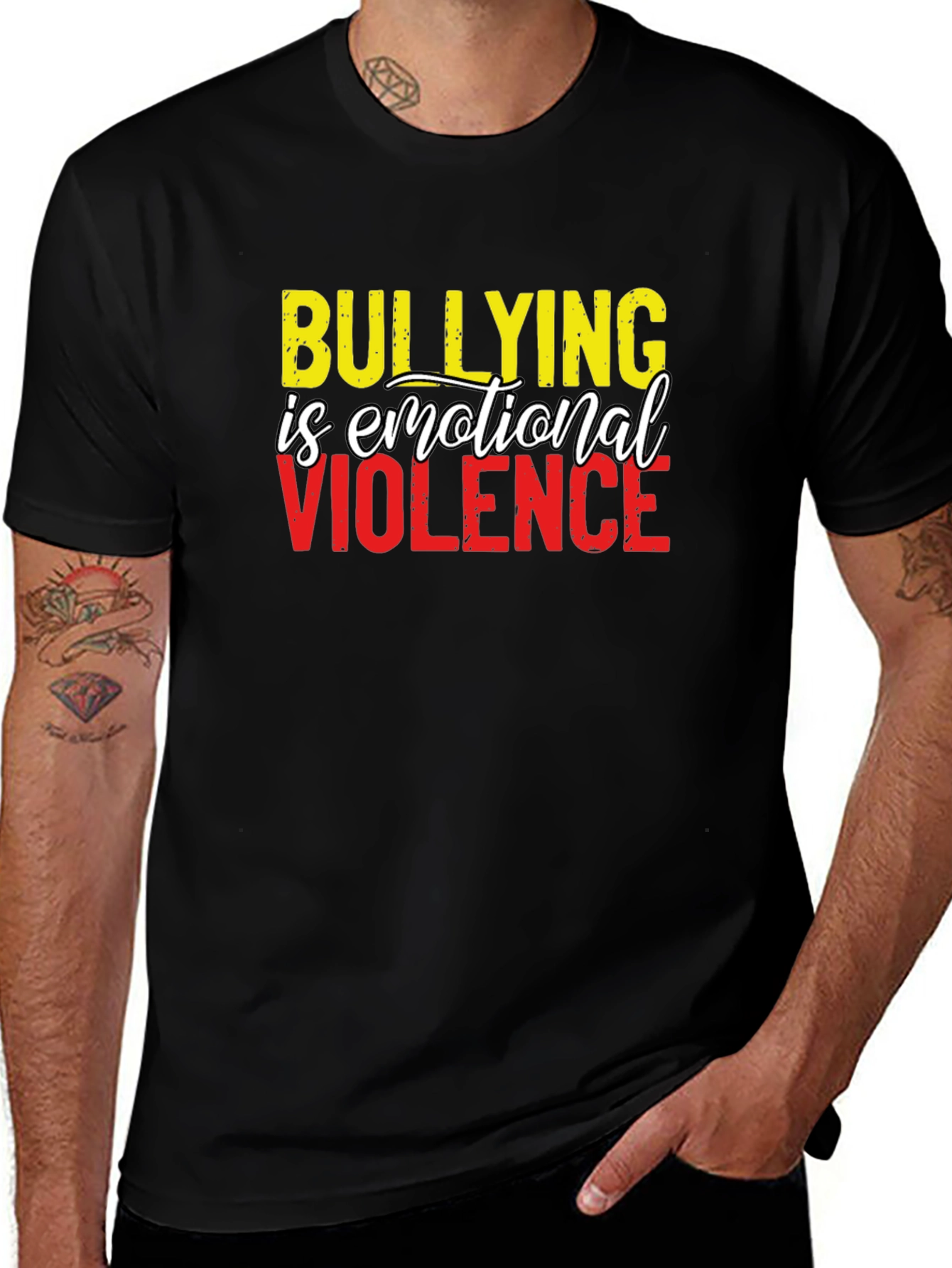 Variant 7 of Bullying is Emotional Violence T-Shirt
