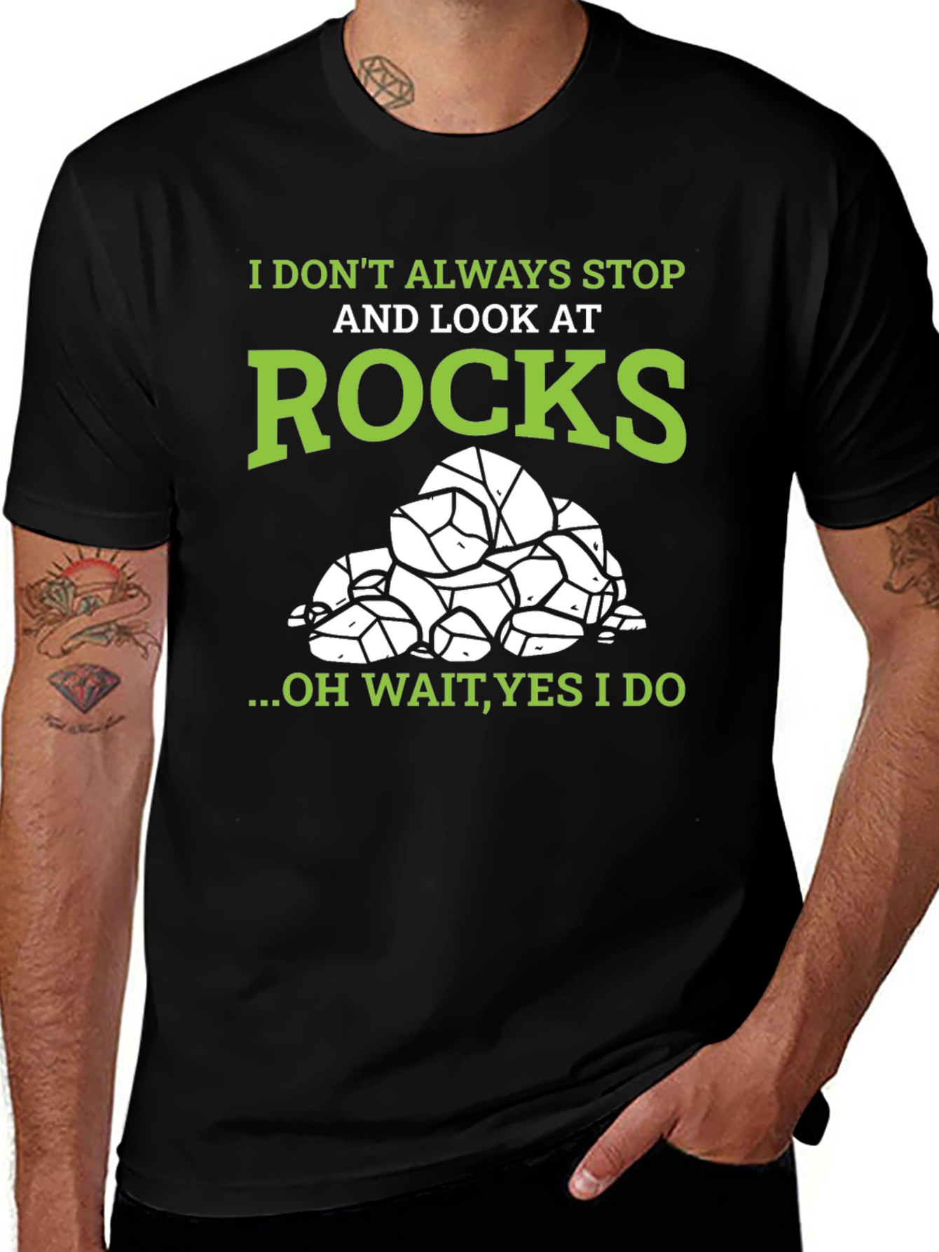 Variant 13 of I Stop and Look at Rocks Graphic T-Shirt