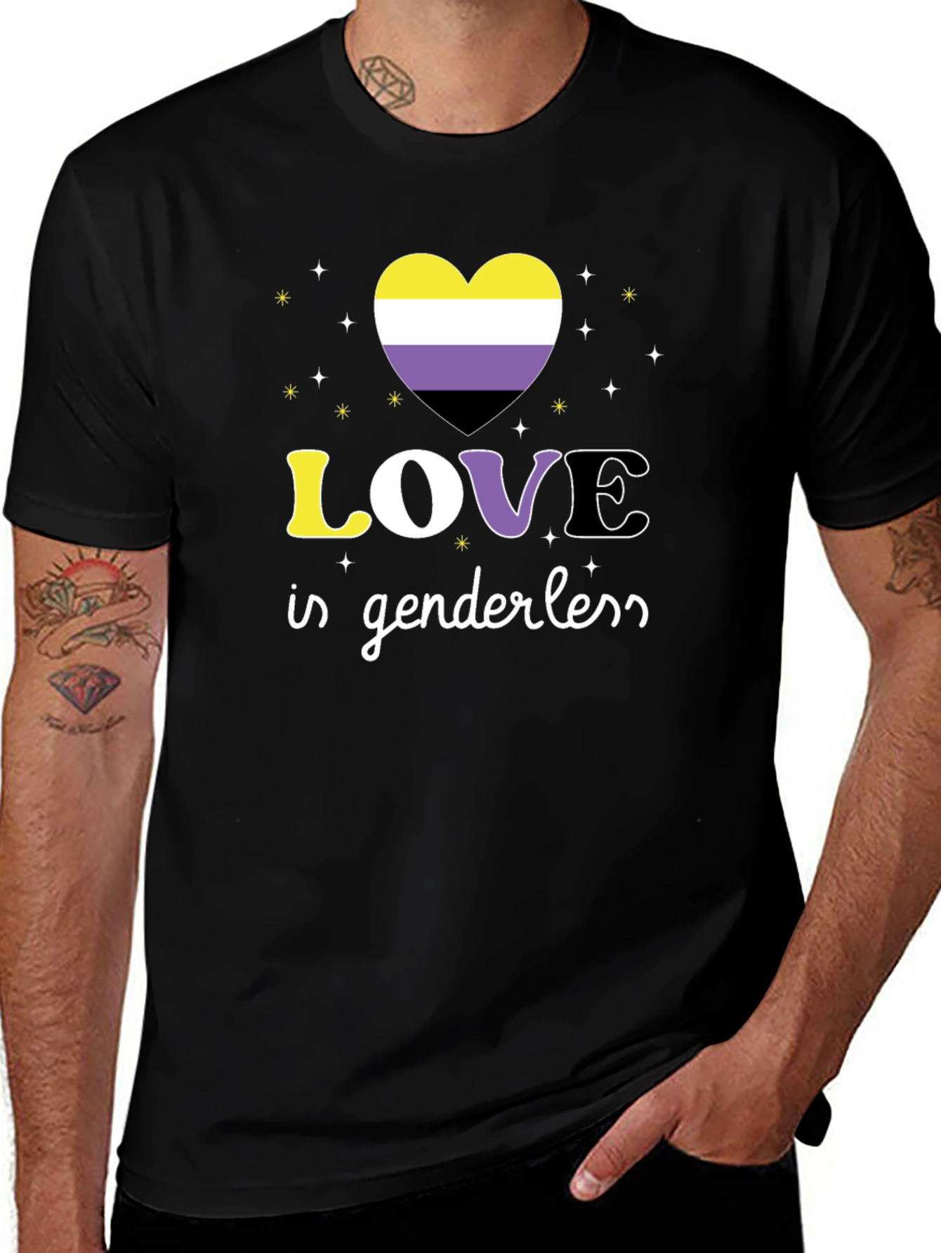 Love Is Genderless Nonbinary Pride T-Shirt