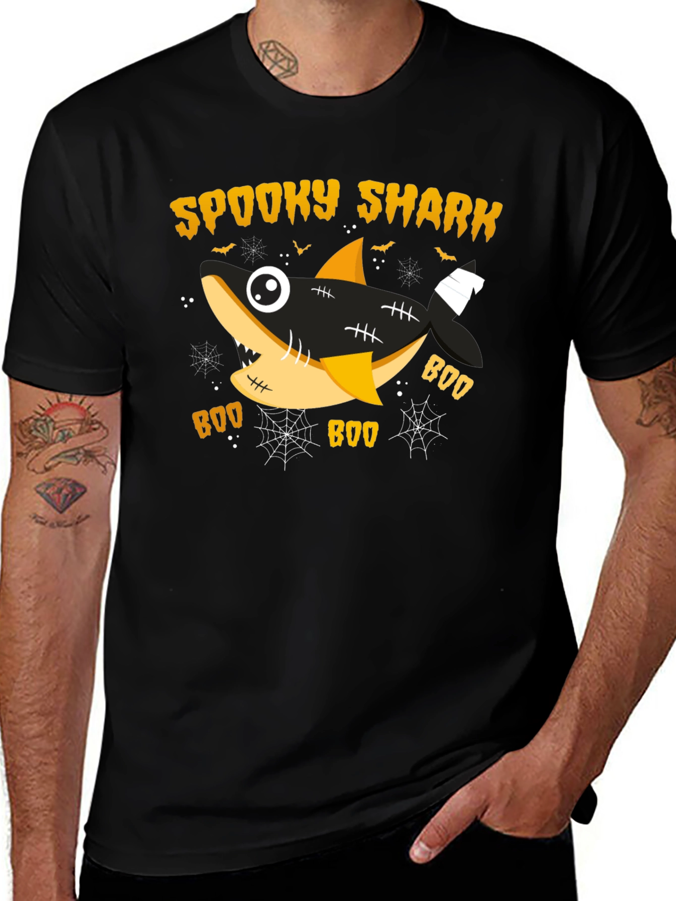 Variant 2 of Spooky Shark Halloween T-Shirt