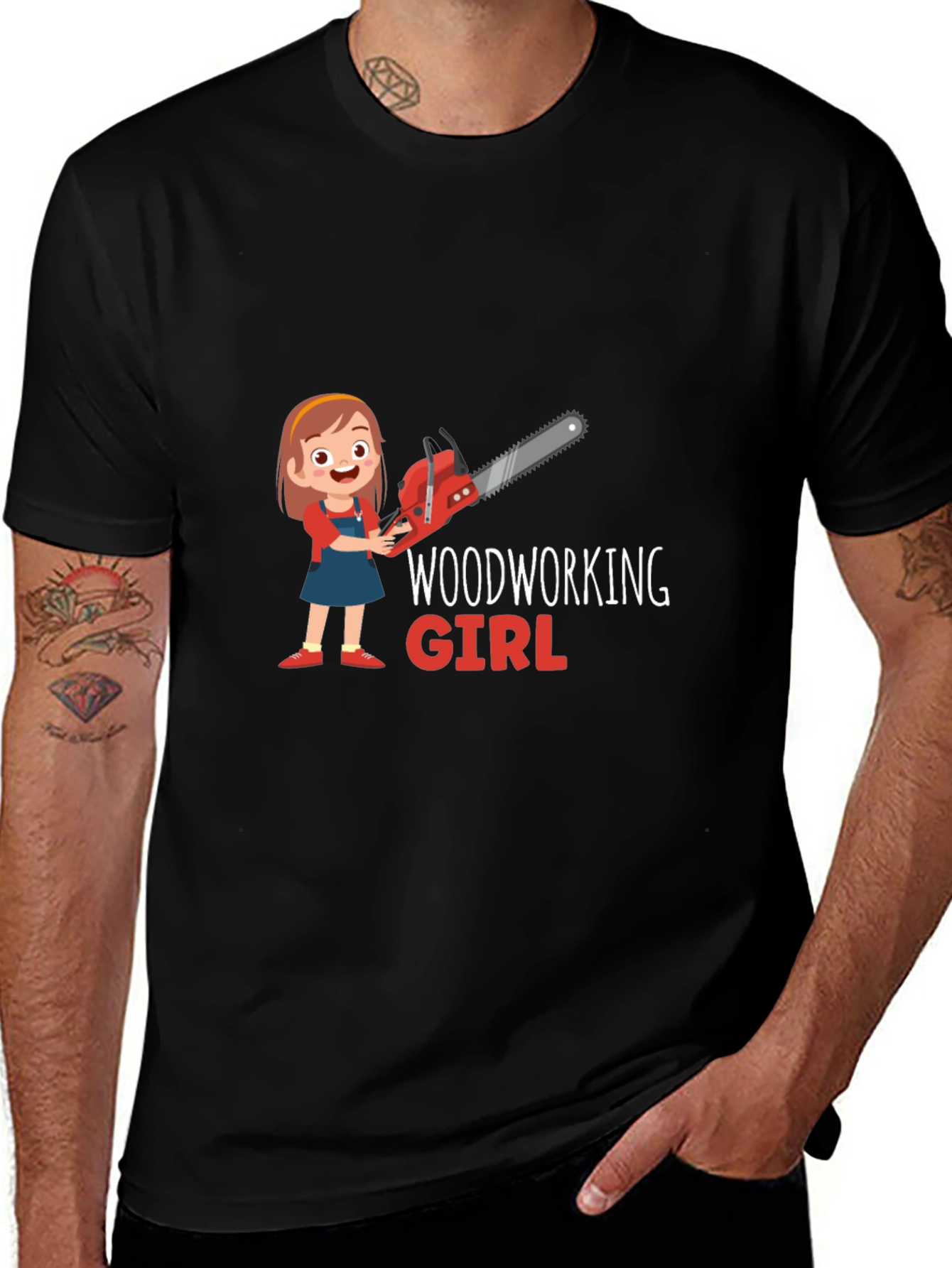 Variant 3 of Woodworking Girl T-Shirt