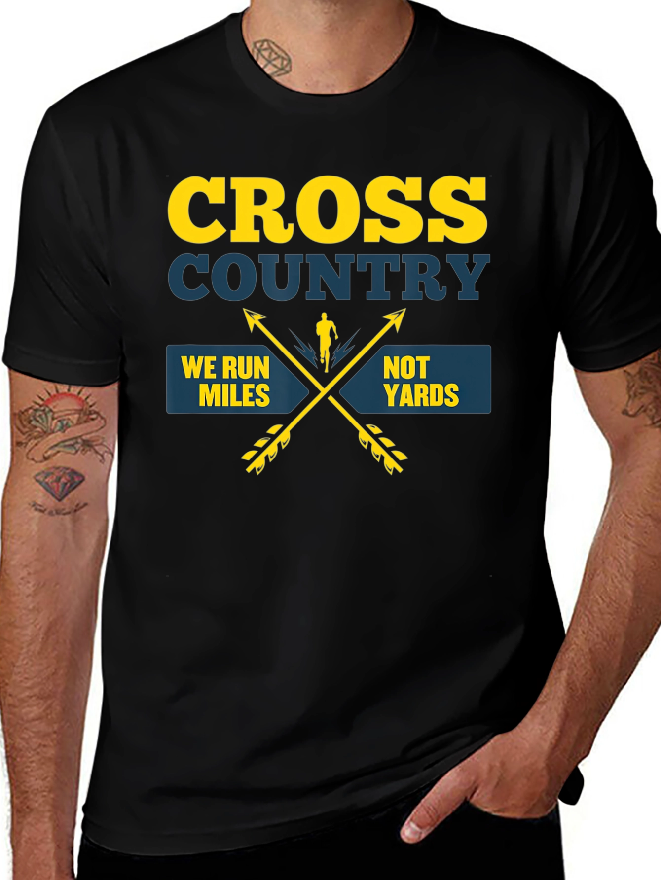 Variant 21 of Cross Country Running T-Shirt: Miles Not Yards