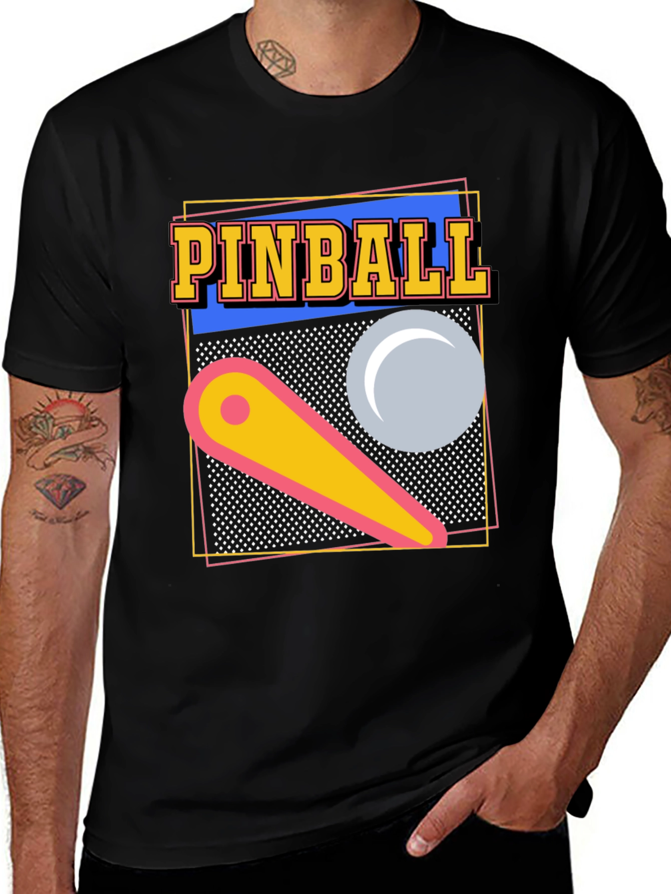 Variant 23 of Retro Pinball Graphic Tee - Classic Arcade Game Shirt