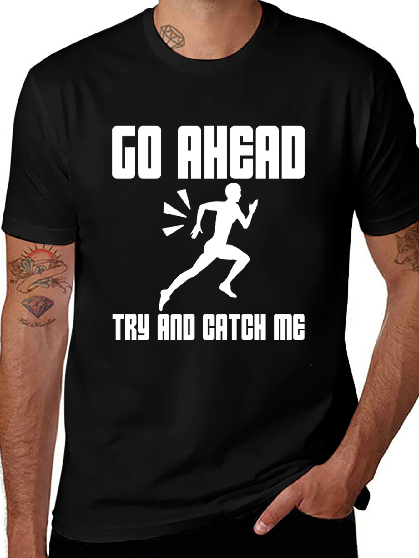 Variant 8 of Go Ahead Catch Me Funny Runner T-Shirt