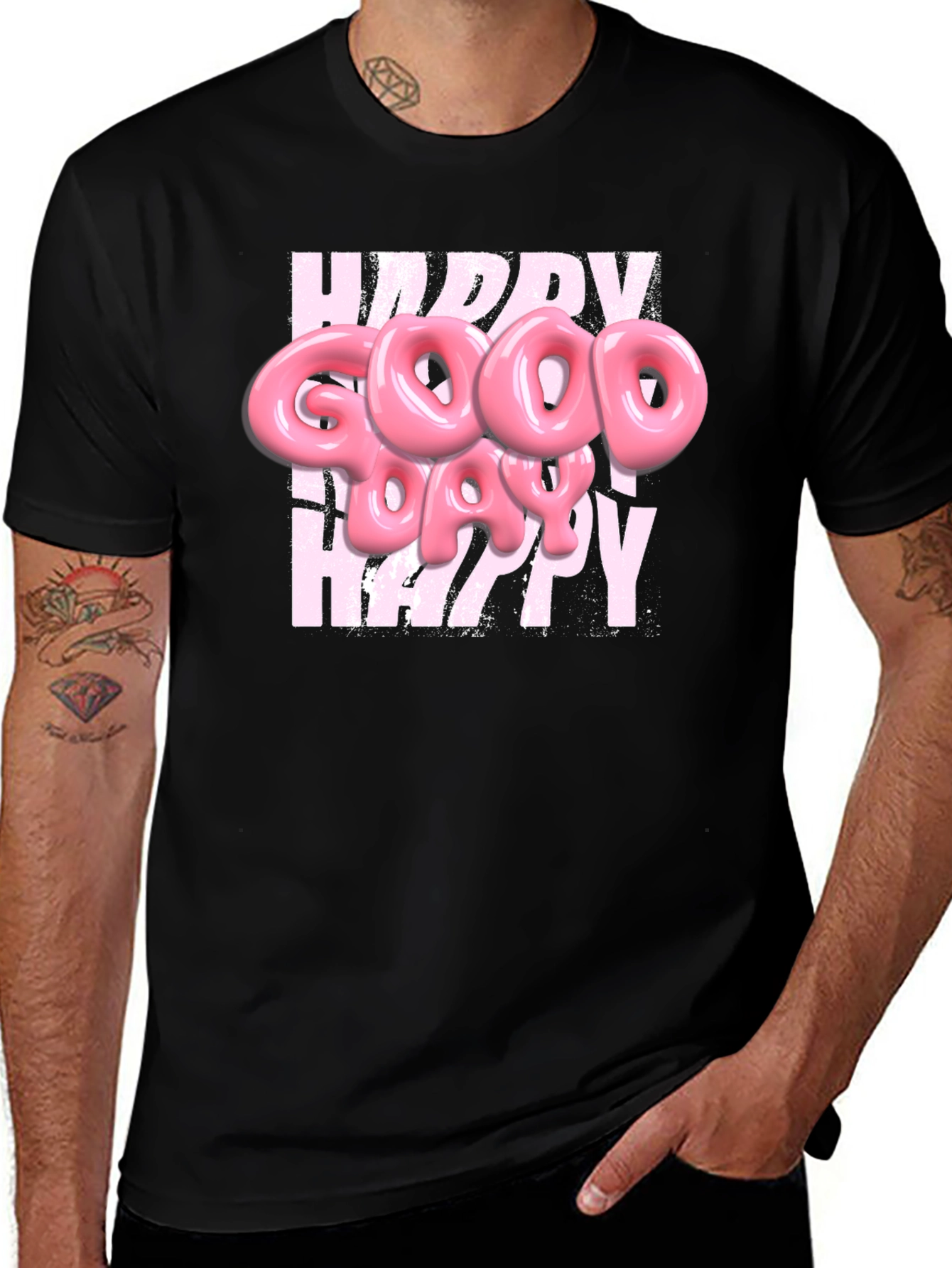 Variant 18 of Happy Good Day T-Shirt - Stylish & Comfy Cotton Tee