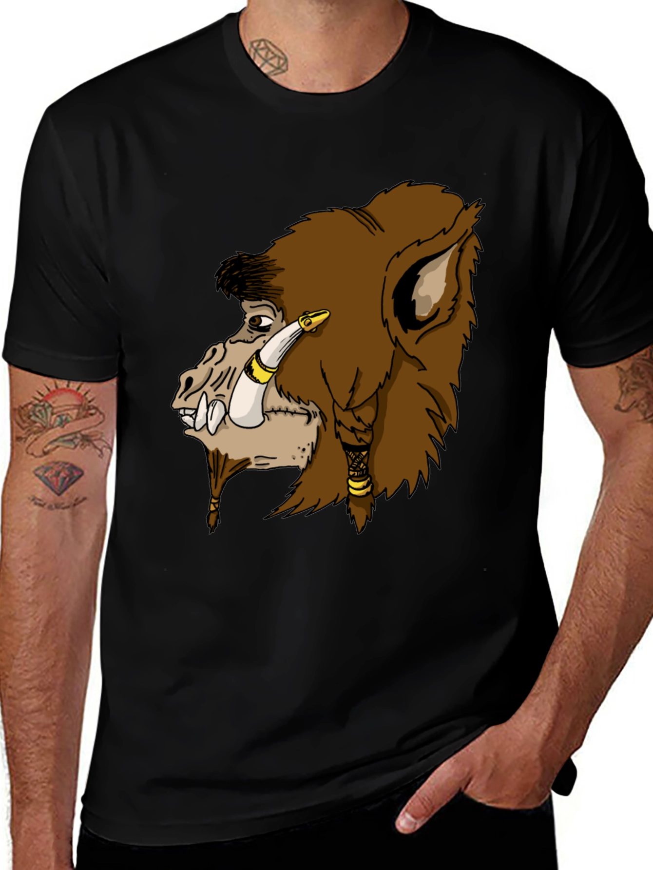 Variant 15 of Cool Cartoon Boar T-Shirt