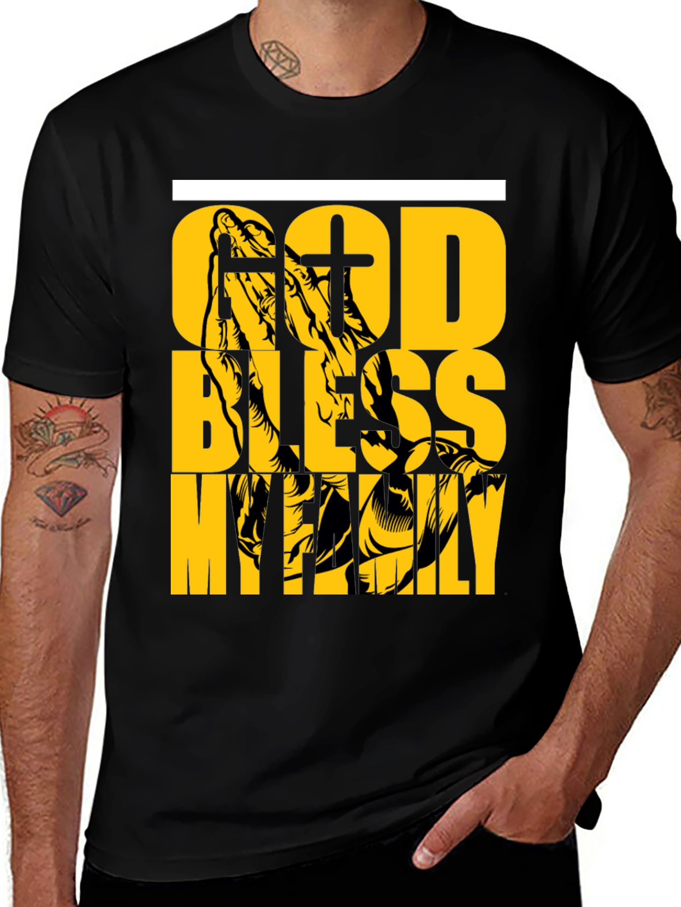 Variant 12 of God Bless My Family Graphic Tee