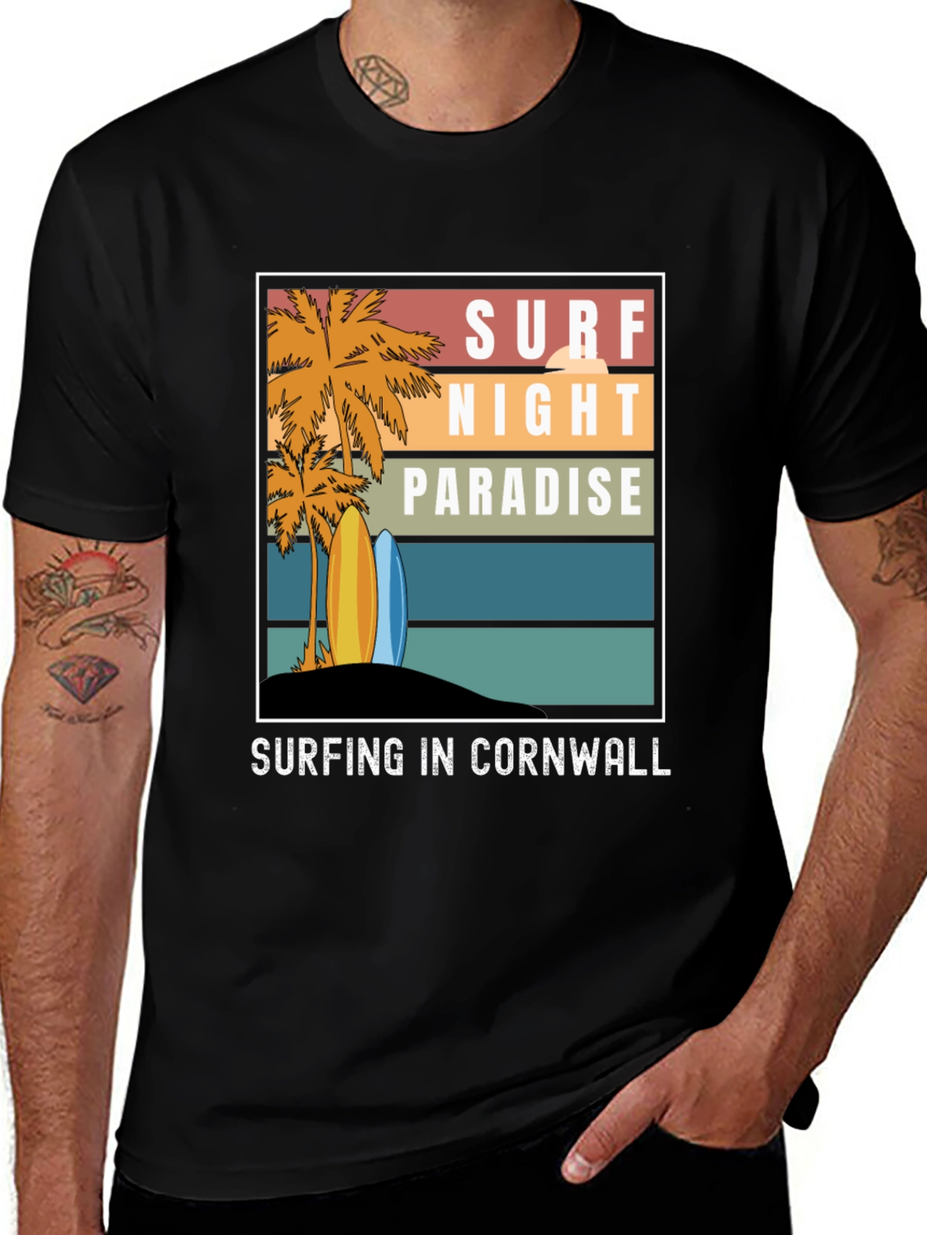 Surf Night Paradise Cornwall T-Shirt