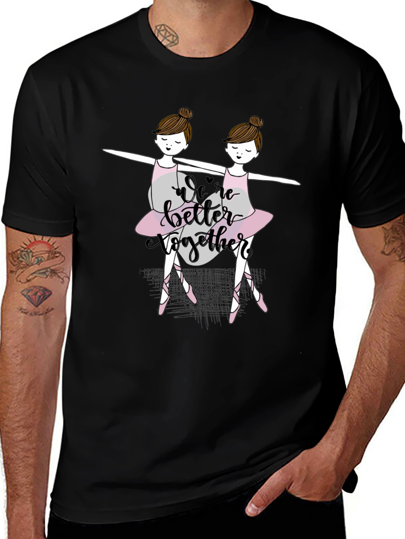 Variant 16 of Ballerina Twin Dance Graphic T-Shirt