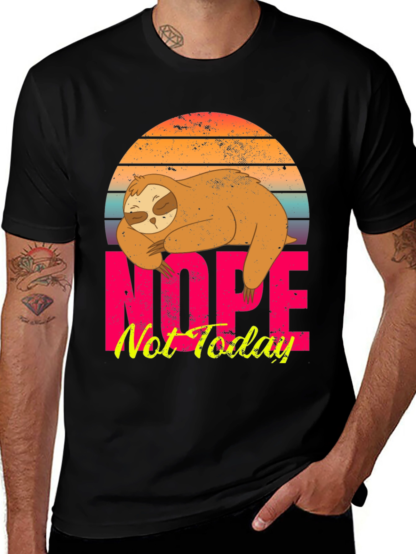 Variant 12 of Nope Not Today Sloth Graphic Tee - Funny Lazy Sloth Shirt