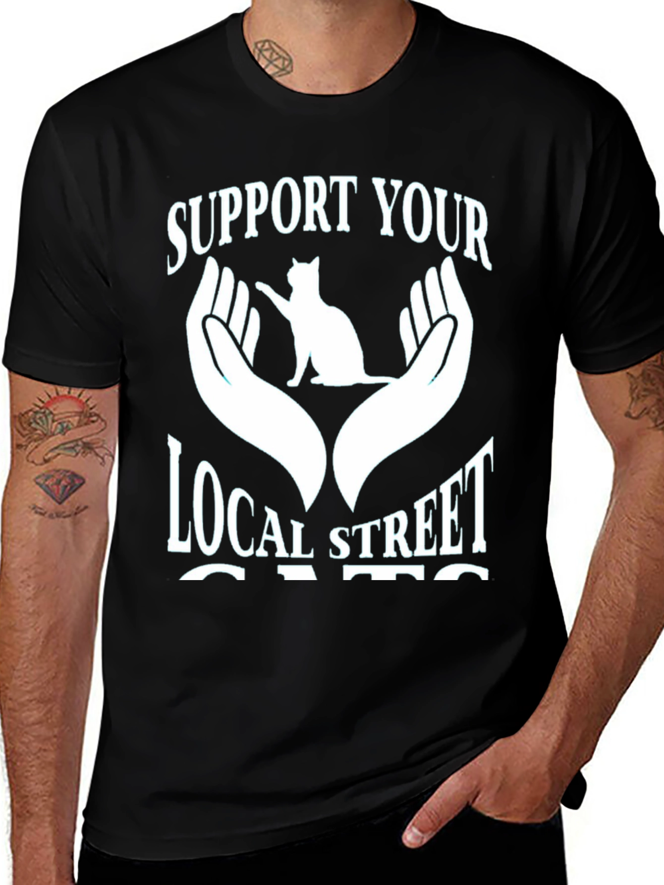 Variant 4 of Support Your Local Street Cats T-Shirt