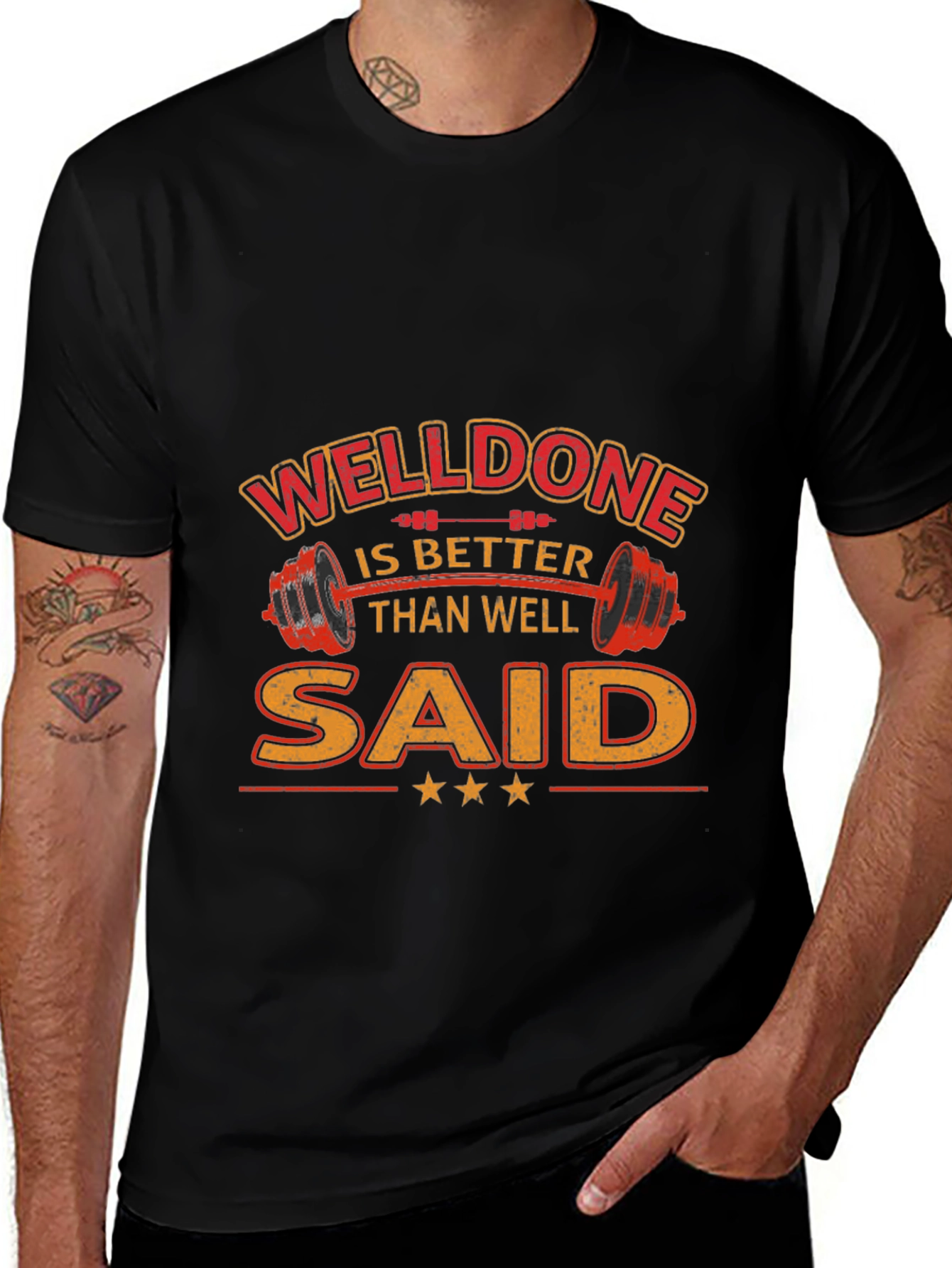Variant 7 of Well Done T-Shirt - Motivational Gym Workout Tee