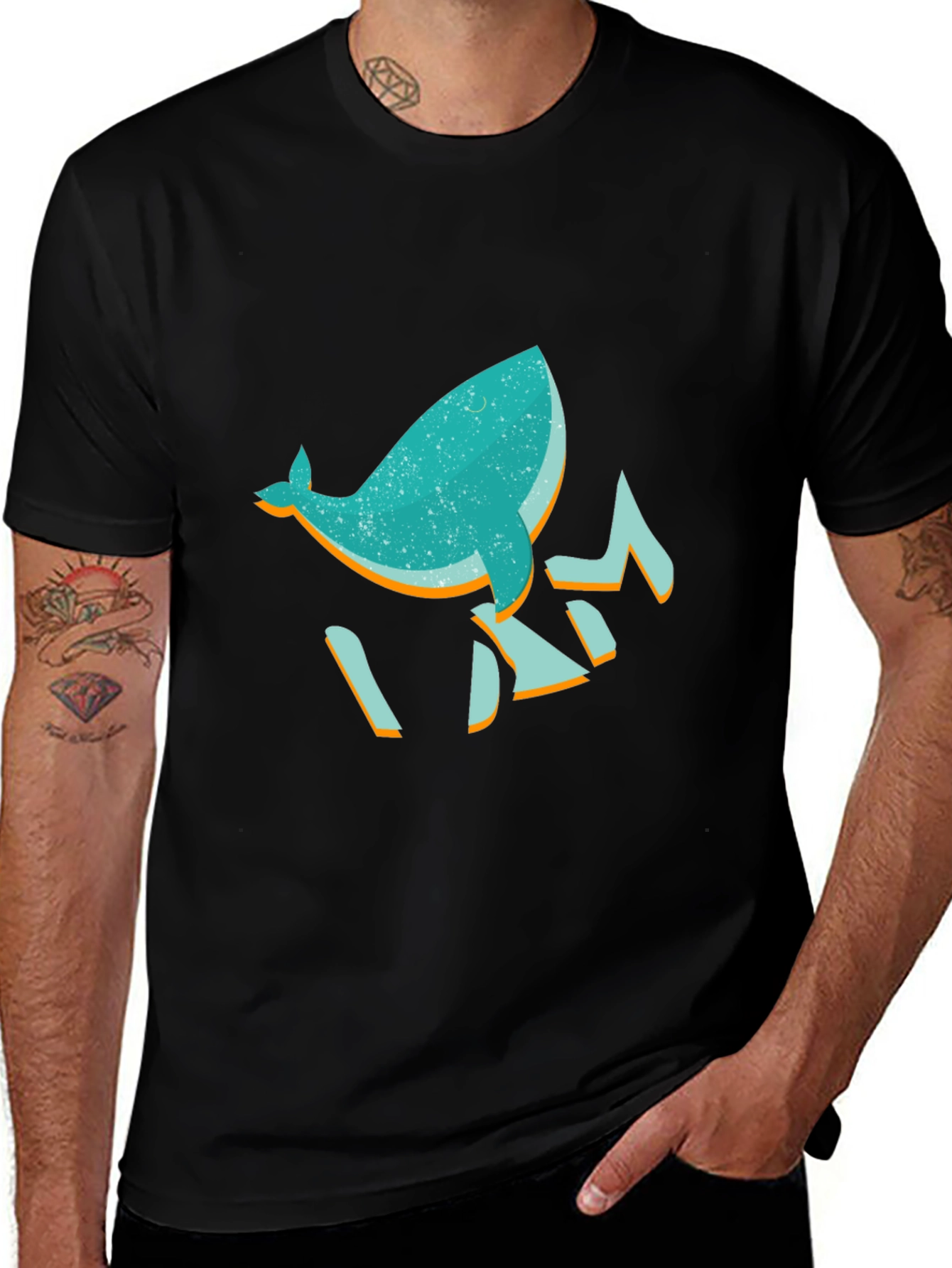 Variant 23 of Whale Graphic Tee - Modern Comfort