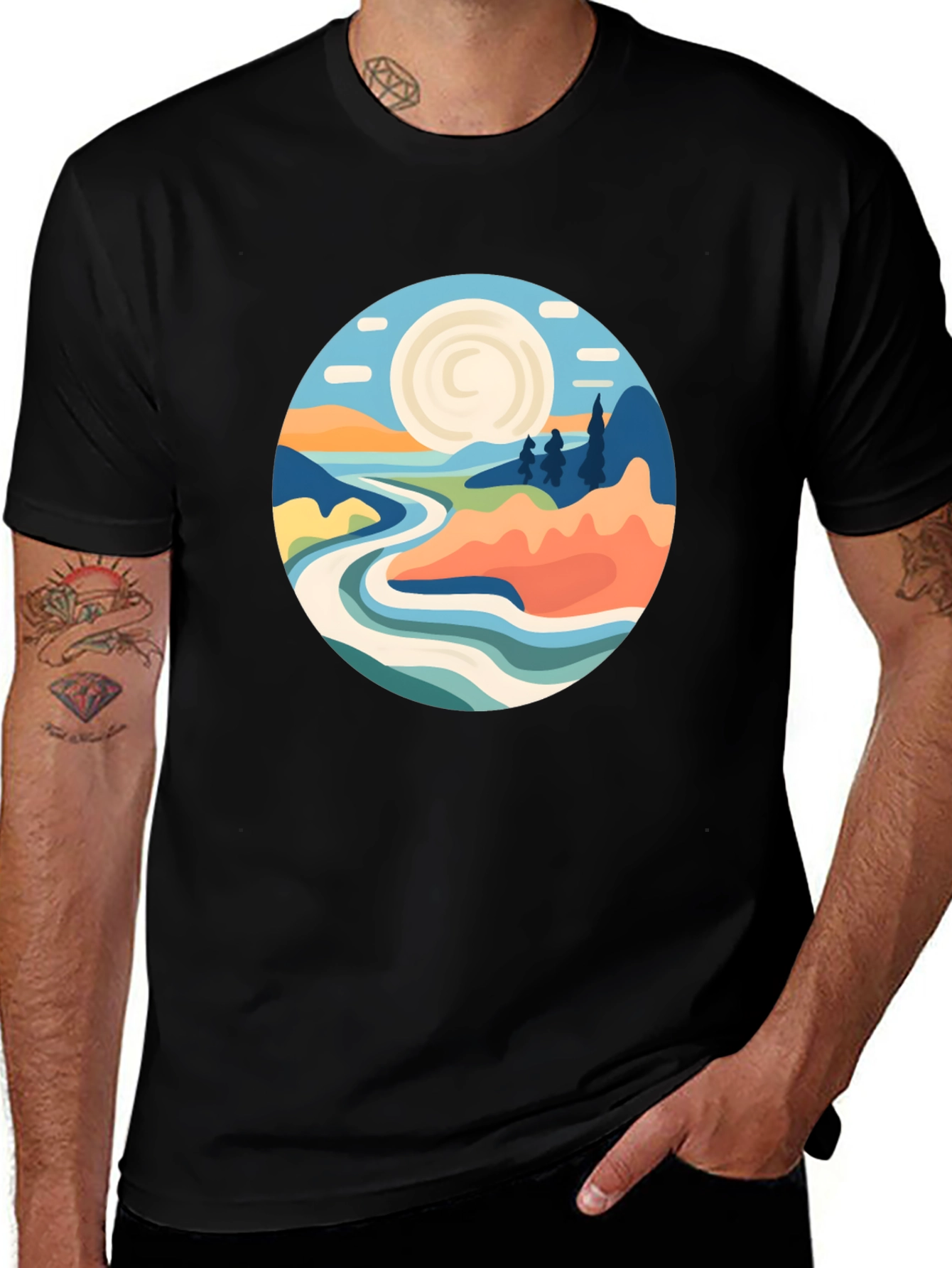 Variant 21 of Nature Landscape Graphic T-Shirt