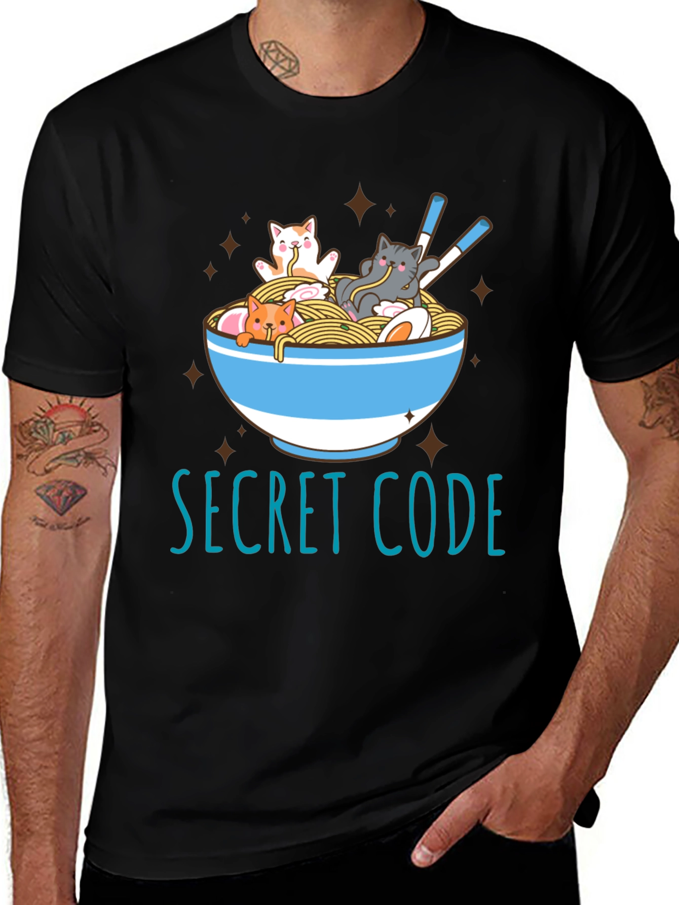 Secret Code Ramen Cats T-Shirt