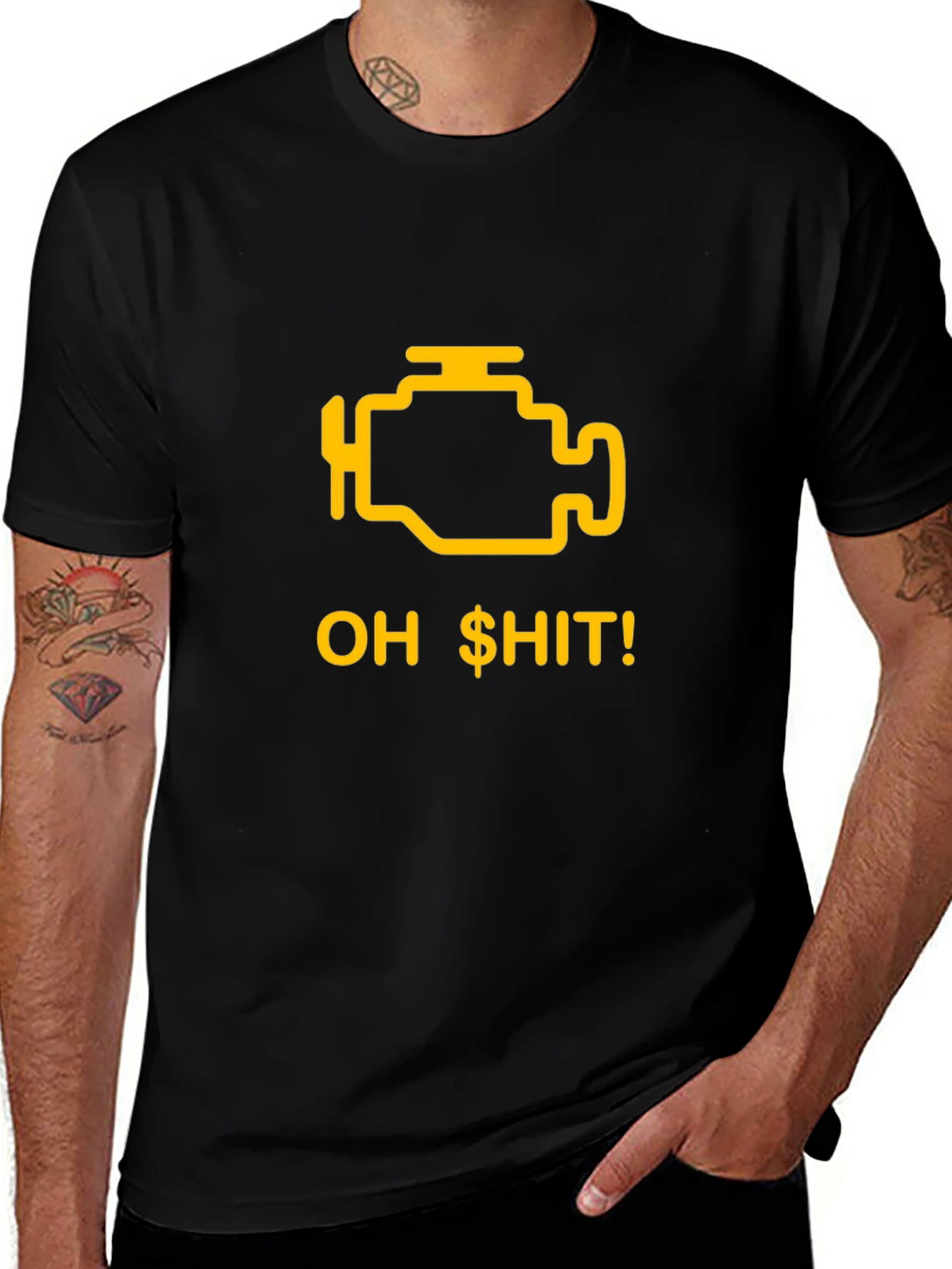 Variant 14 of Check Engine Funny Graphic T-Shirt